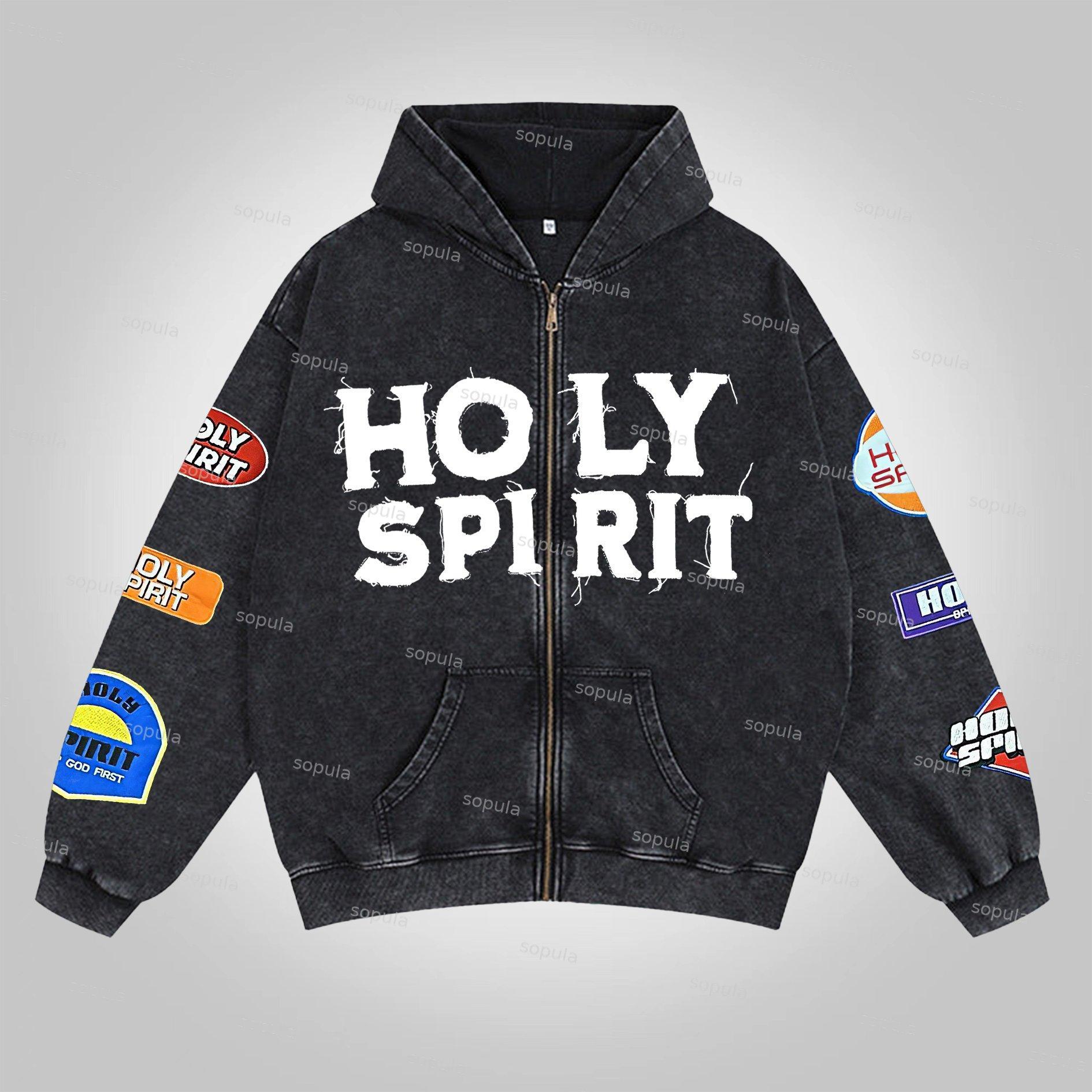 Sopula Vintage Risen King Graphic Washed Zip-Up Hoodie Product Image