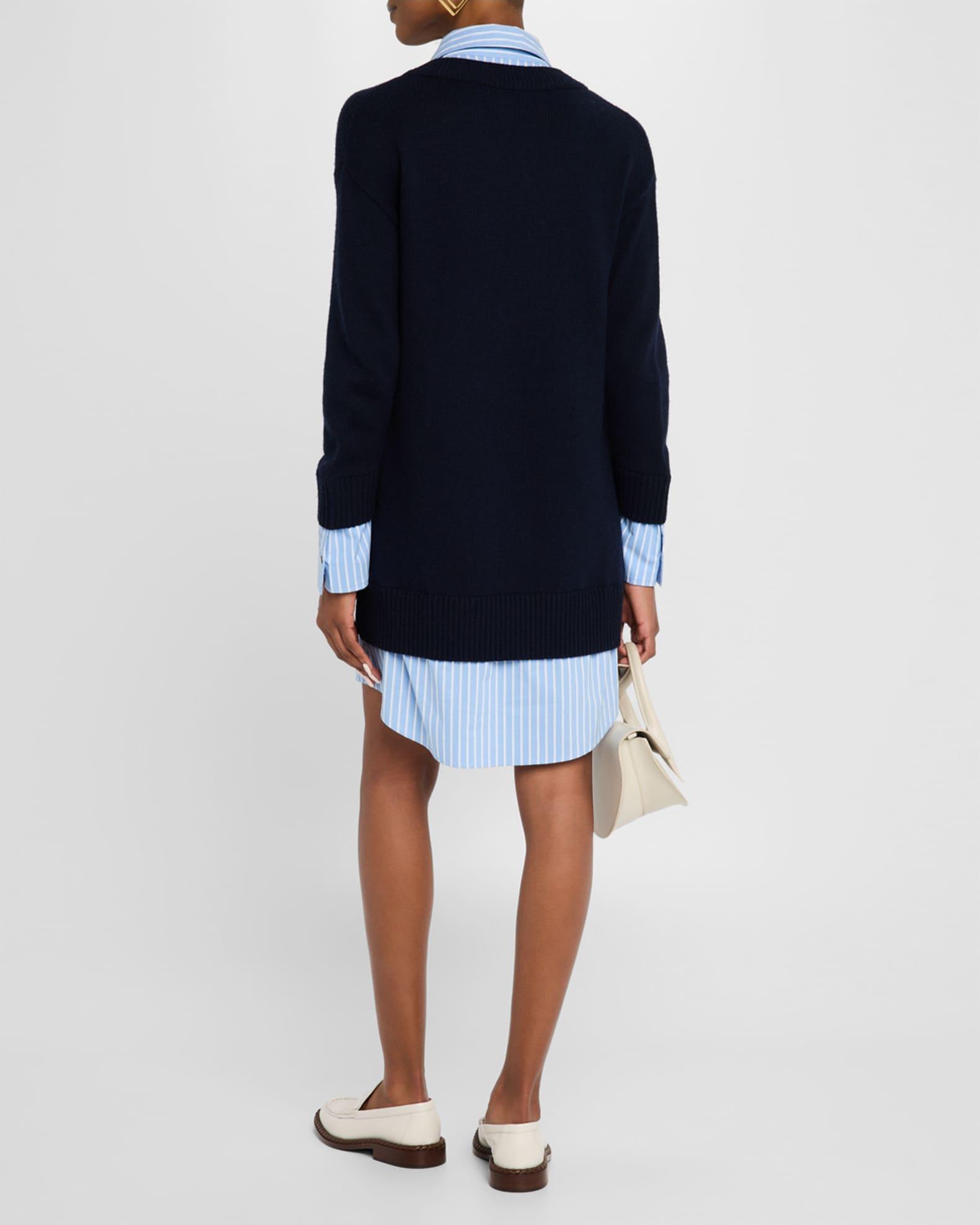 Satina Cashmere Stripe Shirtdress Product Image