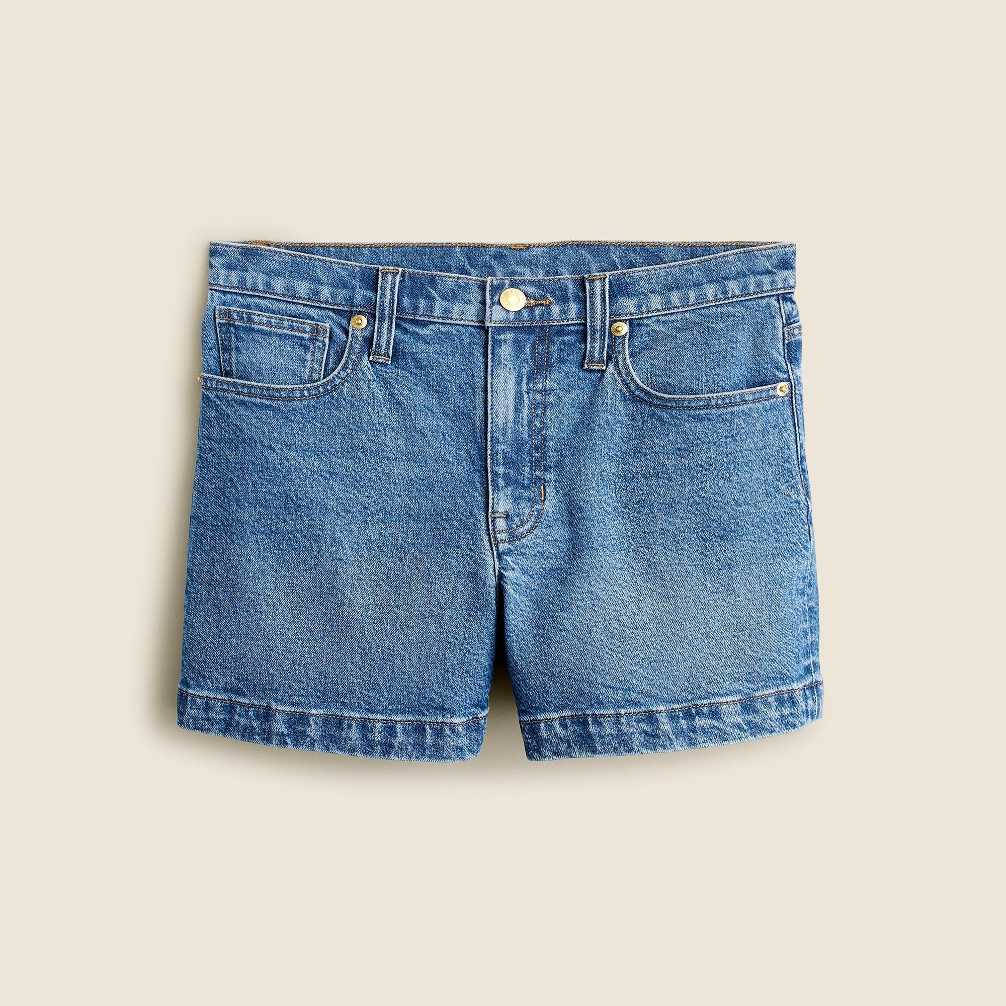 High-rise denim short in Hillside wash Product Image