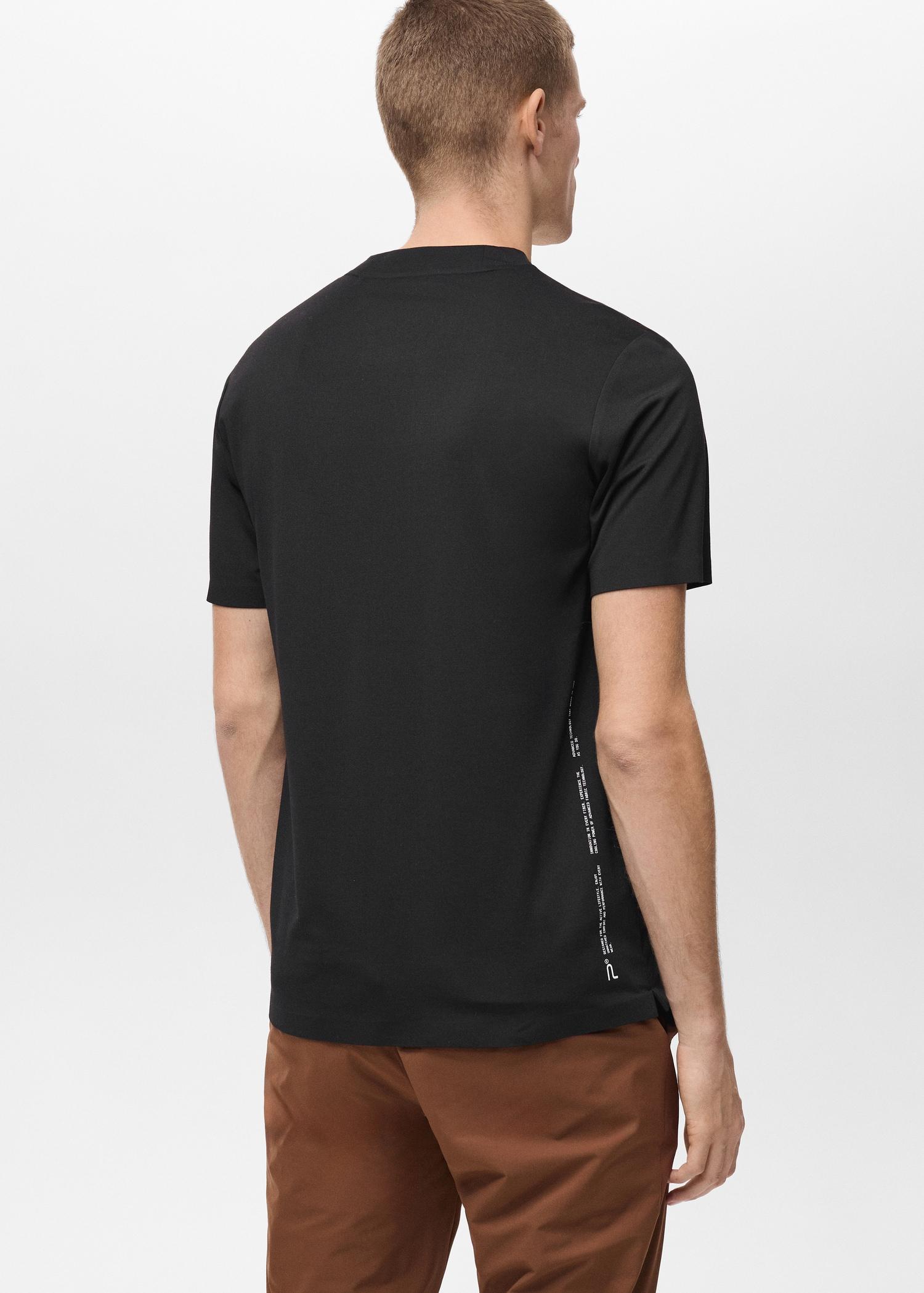 COOLMAX® slim-fit printed t-shirt - Men | MANGO USA Product Image