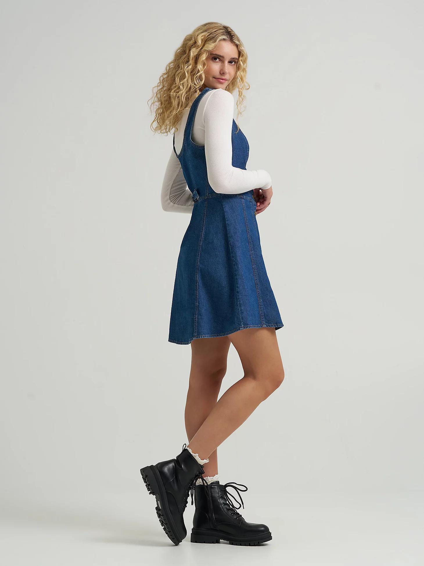 Women's Seamed Denim Mini Dress | Women's Skirts & Dresses | Lee® Product Image