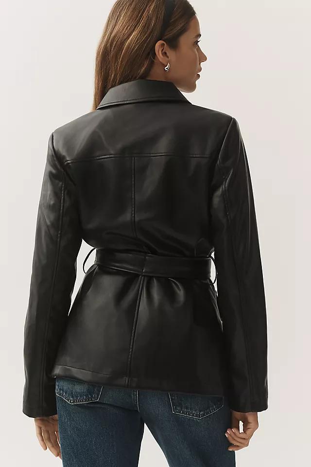 Avec Les Filles Faux-Ever Leather™ Belted Shacket Product Image
