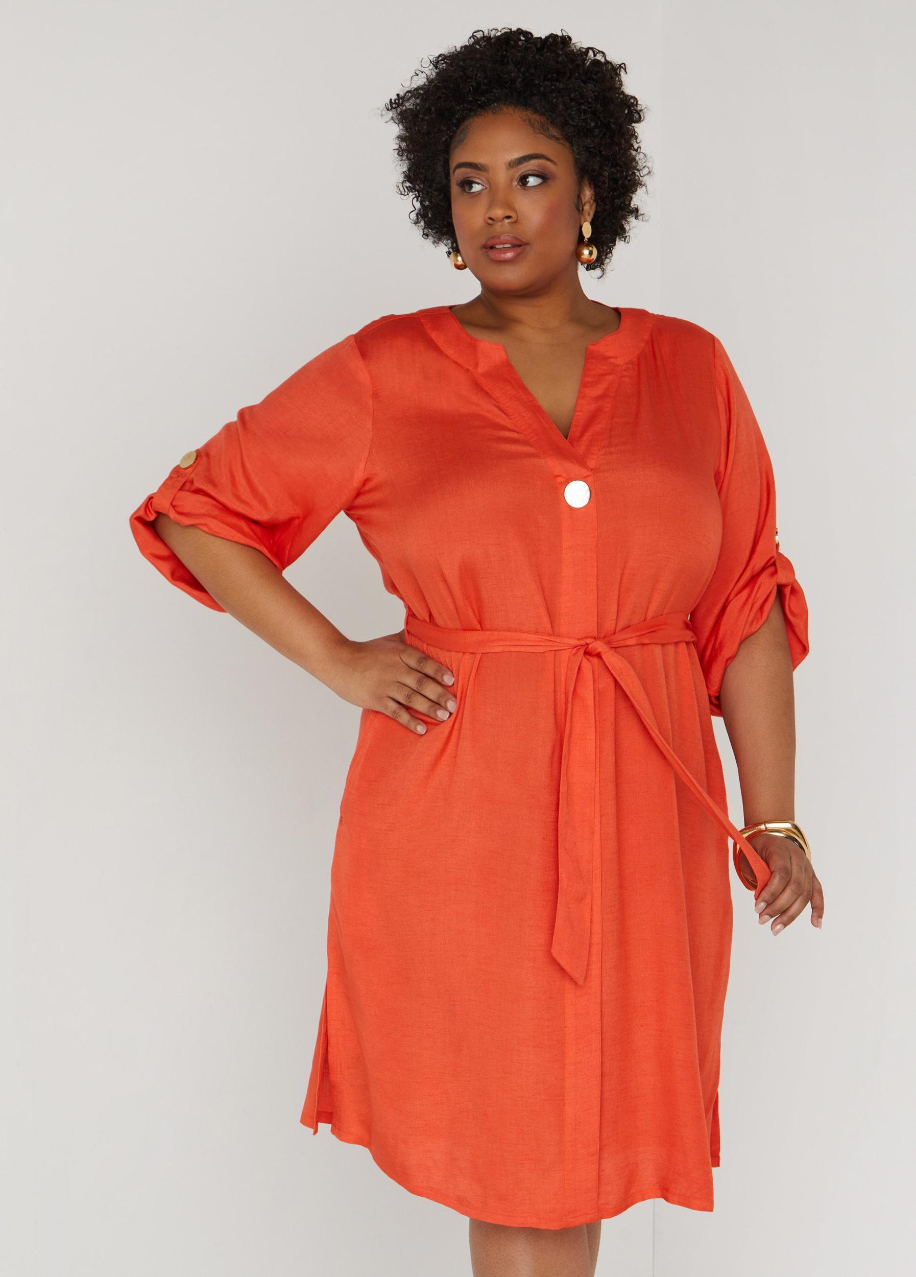 Button Embellished Shirtdress Product Image