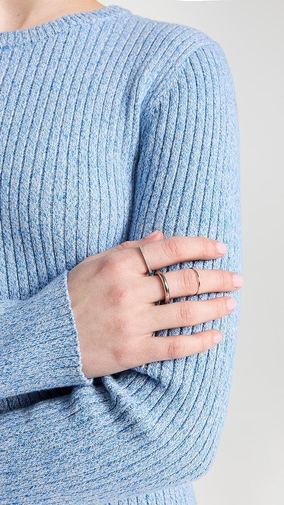 Zoe Chicco 14k White Gold Thin Band Ring | Shopbop Product Image