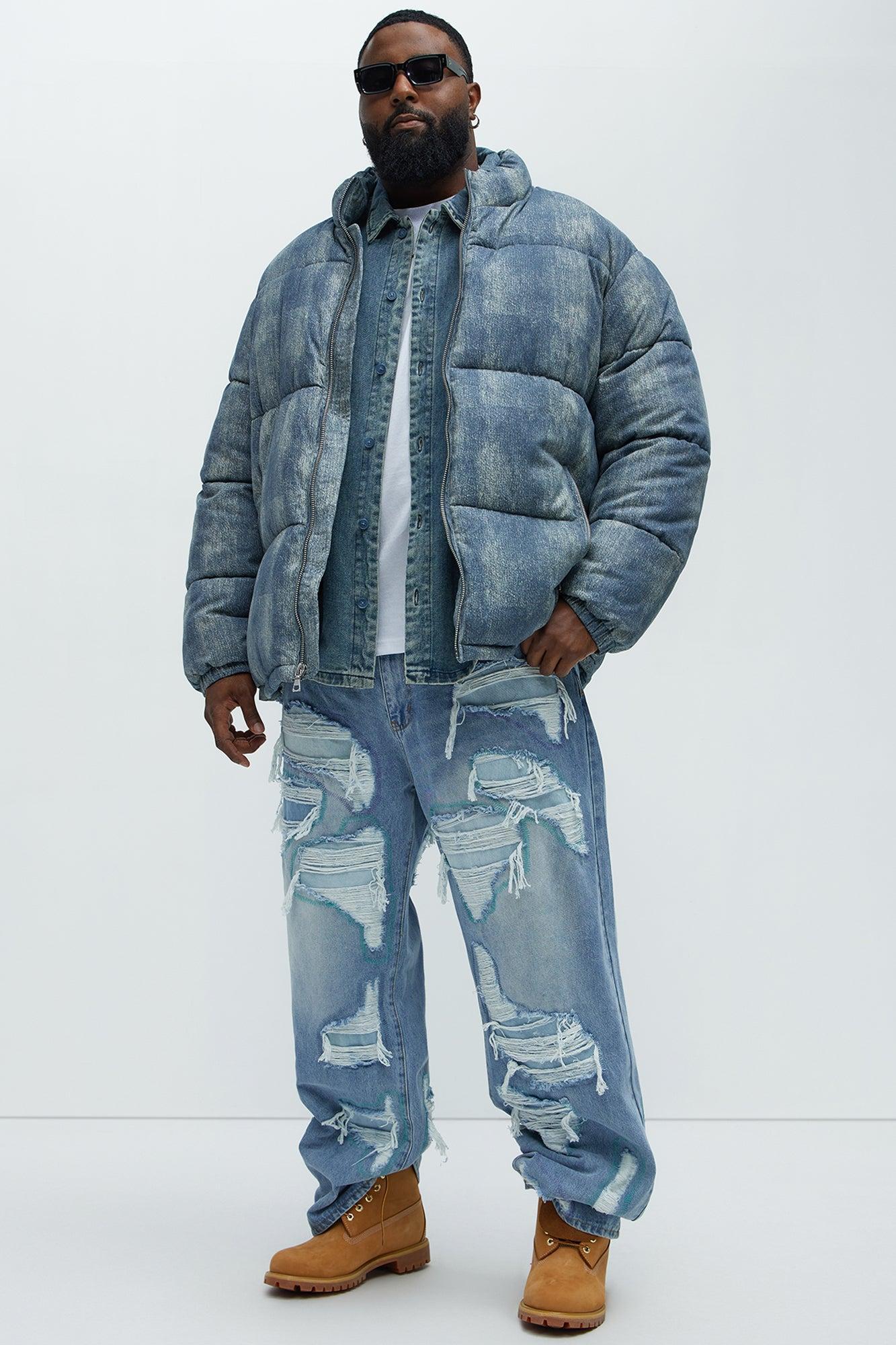Inwood Printed Denim Puffer - Blue/combo Product Image