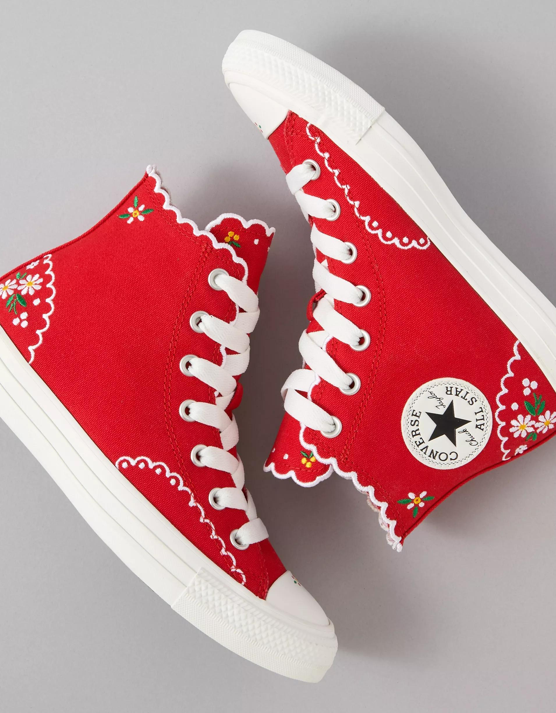 Converse Chuck Taylor All Star Embroidered Flowers High-Top Sneaker Product Image