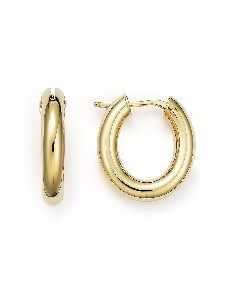 Roberto Coin 18K Yellow Gold Oval Hoop Earrings Product Image