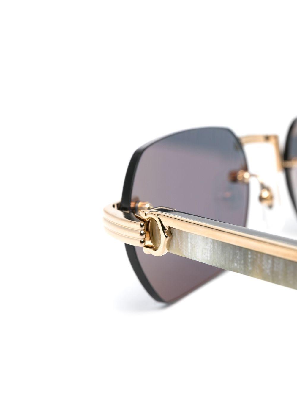 tinted geometric-frame sunglasses Product Image