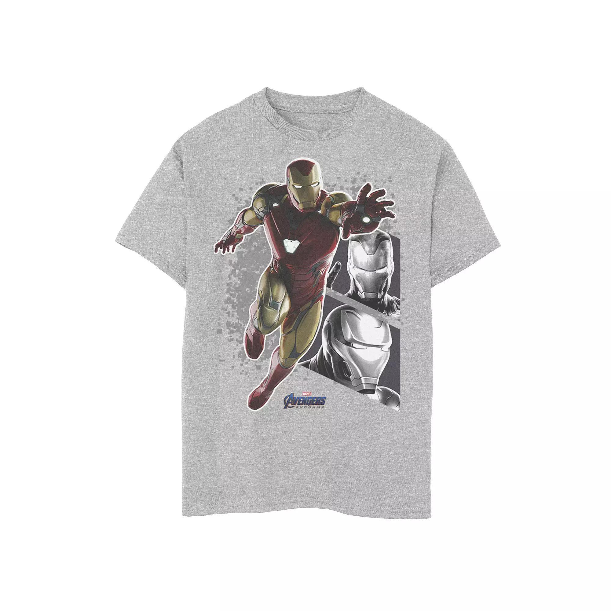 Boys 8-20 Marvel Avengers Endgame Iron Man Panel Pose Graphic Tee, Boy's, Size: XS, Athletic Grey Product Image