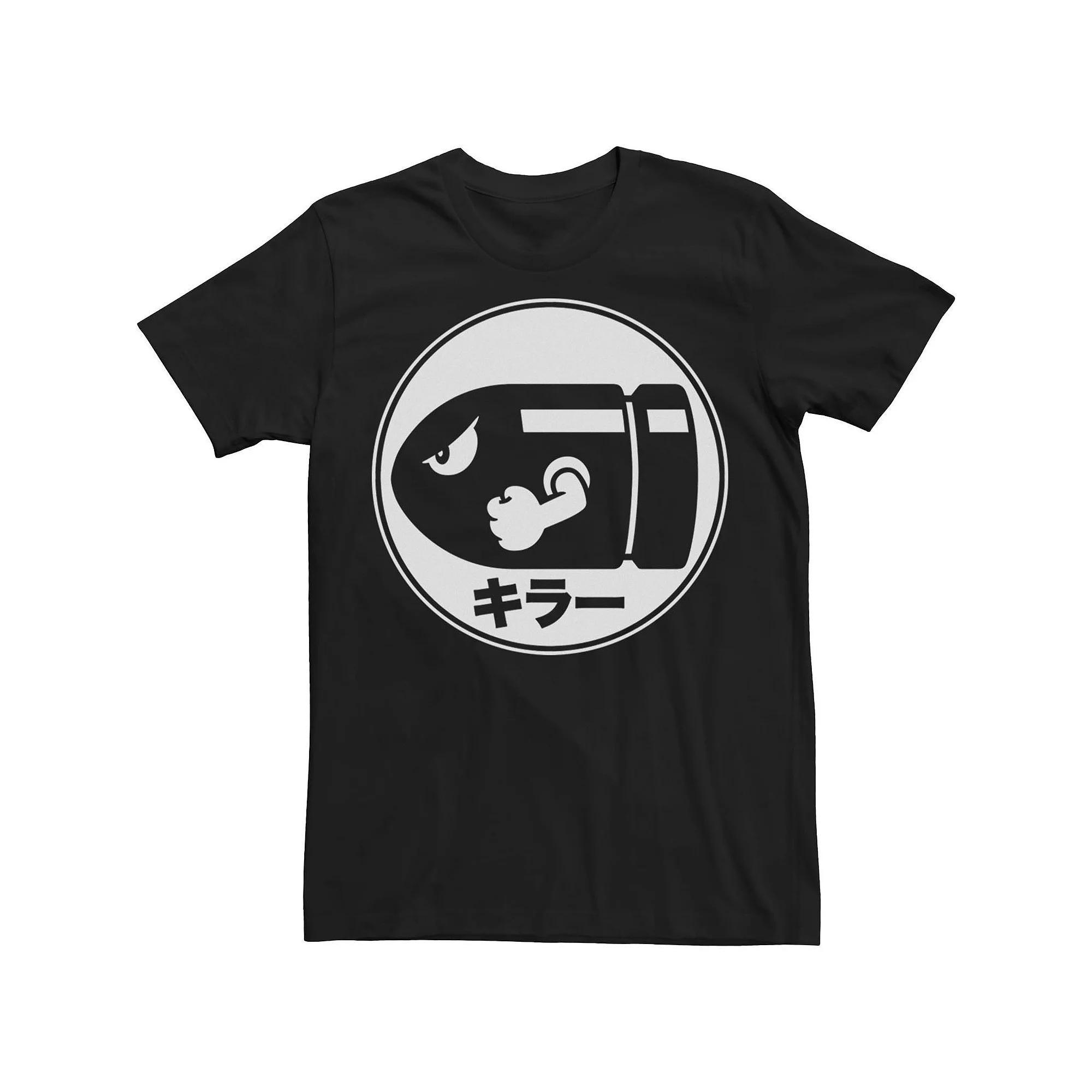 Big & Tall Nintendo Bullet Kanji Crest Shield Tee, Men's, Size: 4XL Tall, Black Product Image