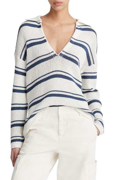 Womens Striped Cotton Sweater Product Image