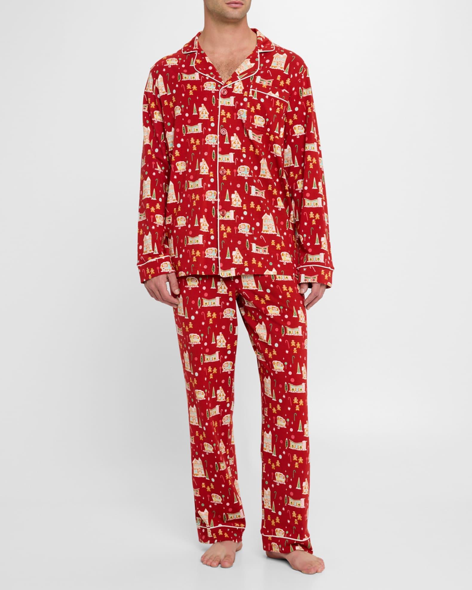 Mens Gingerbread Long-Sleeve Pajama Set Product Image