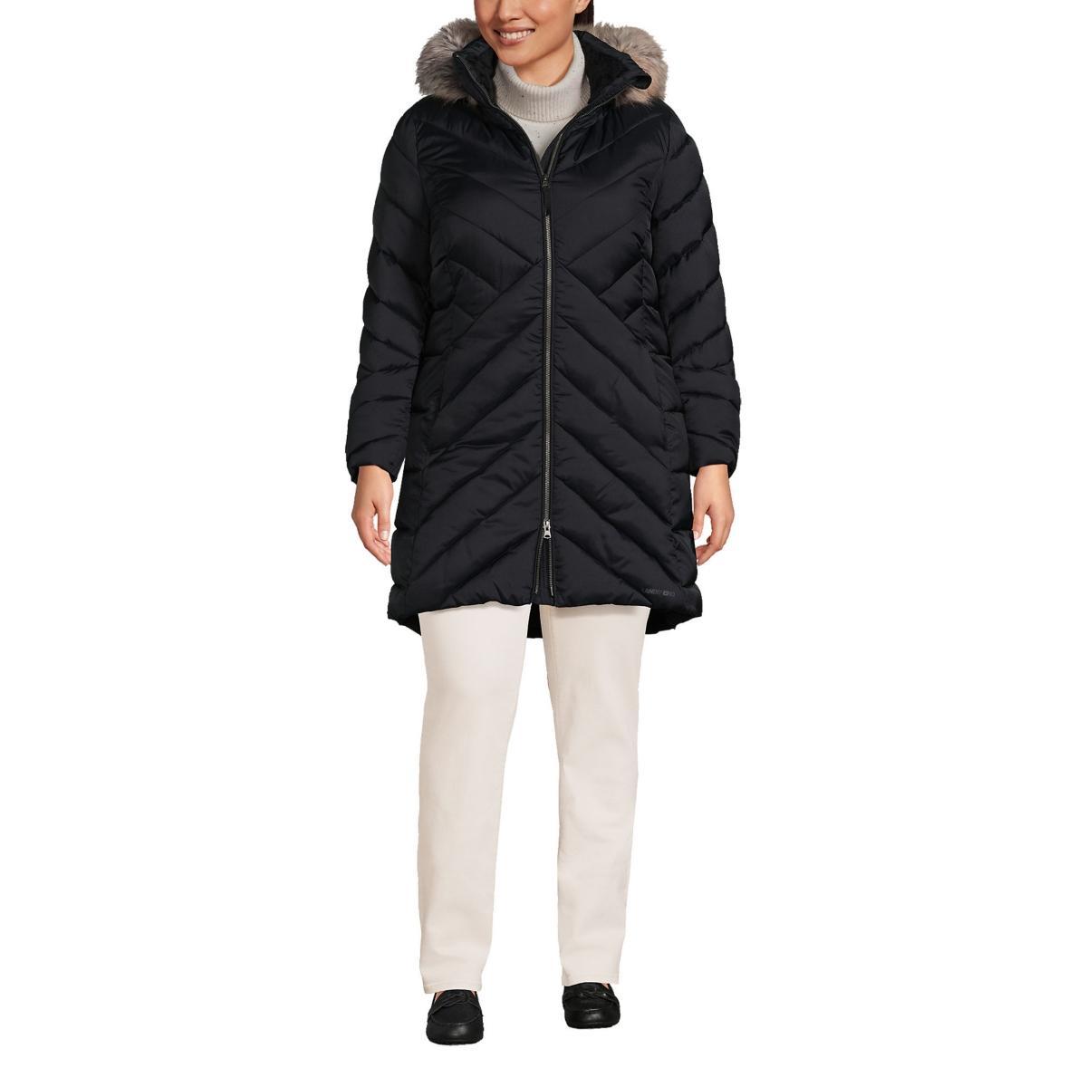 Women's Lands' End Insulated Plush Lined Winter Coat, Size: Small, Dark Pink Clay Product Image