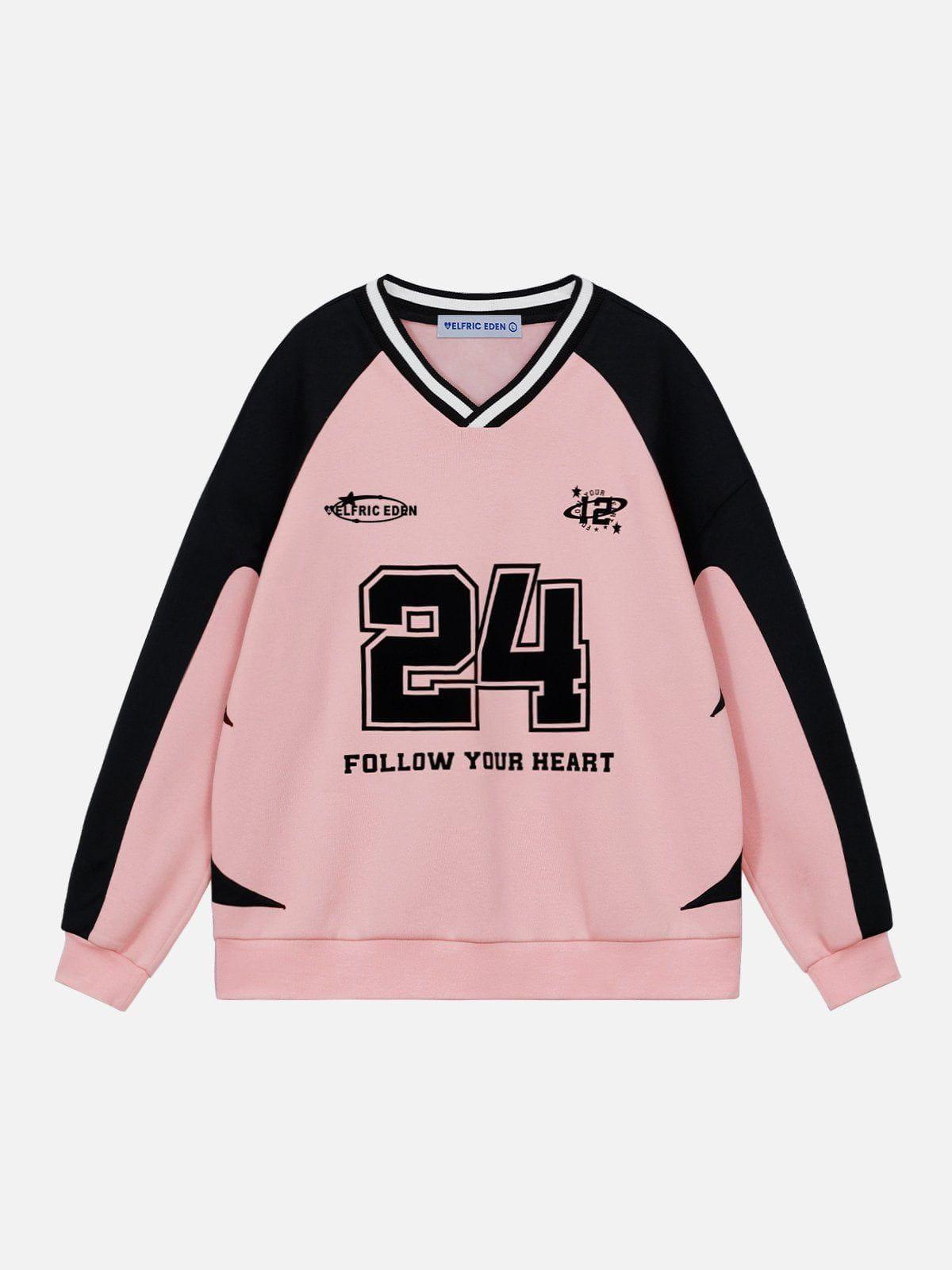 Aelfric Eden Color Blocking Racing Sweatshirt Product Image