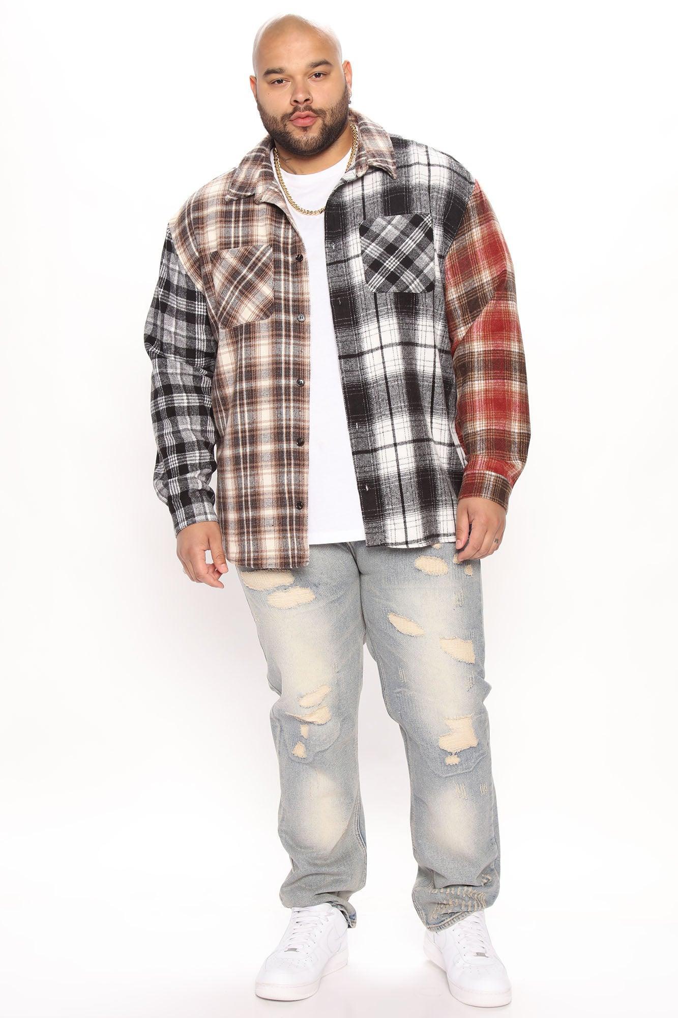 Mixed Media Plaid Flannel - Multi Color Product Image
