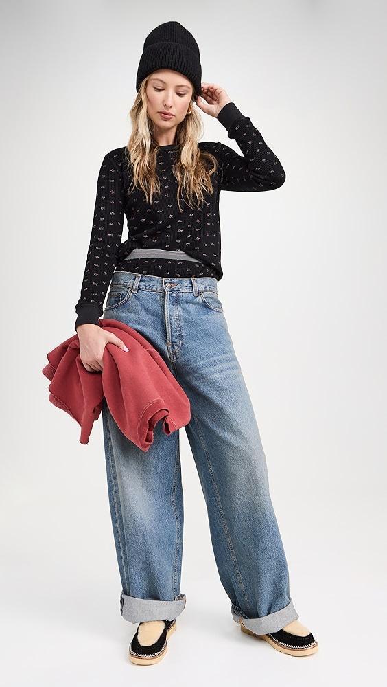 THE GREAT. The Waffle Long John Sweatpants | Shopbop Product Image