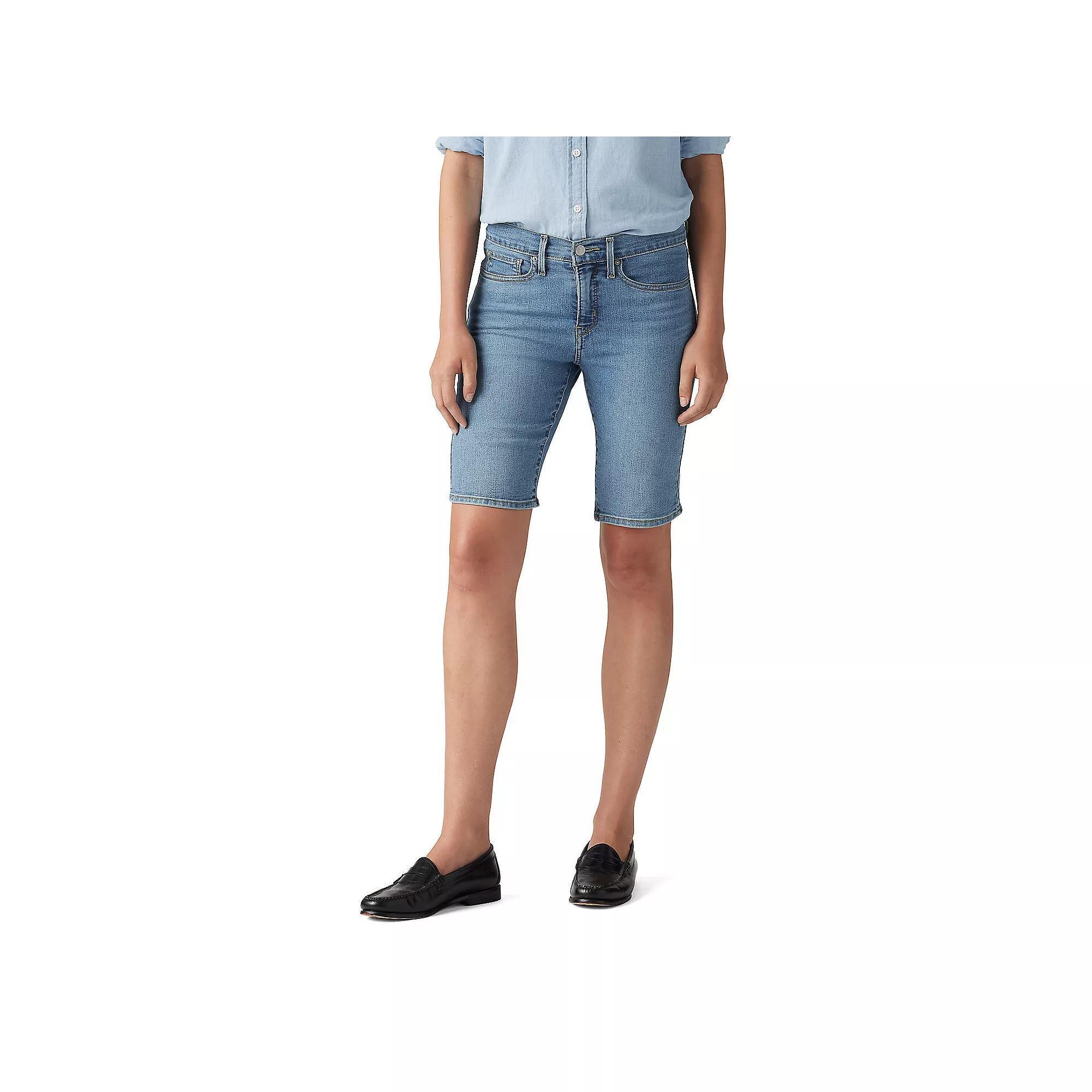 Women's Levi's® Shaping Bermuda Shorts, Size: 30(US 10)Medium, Camp Blue Product Image