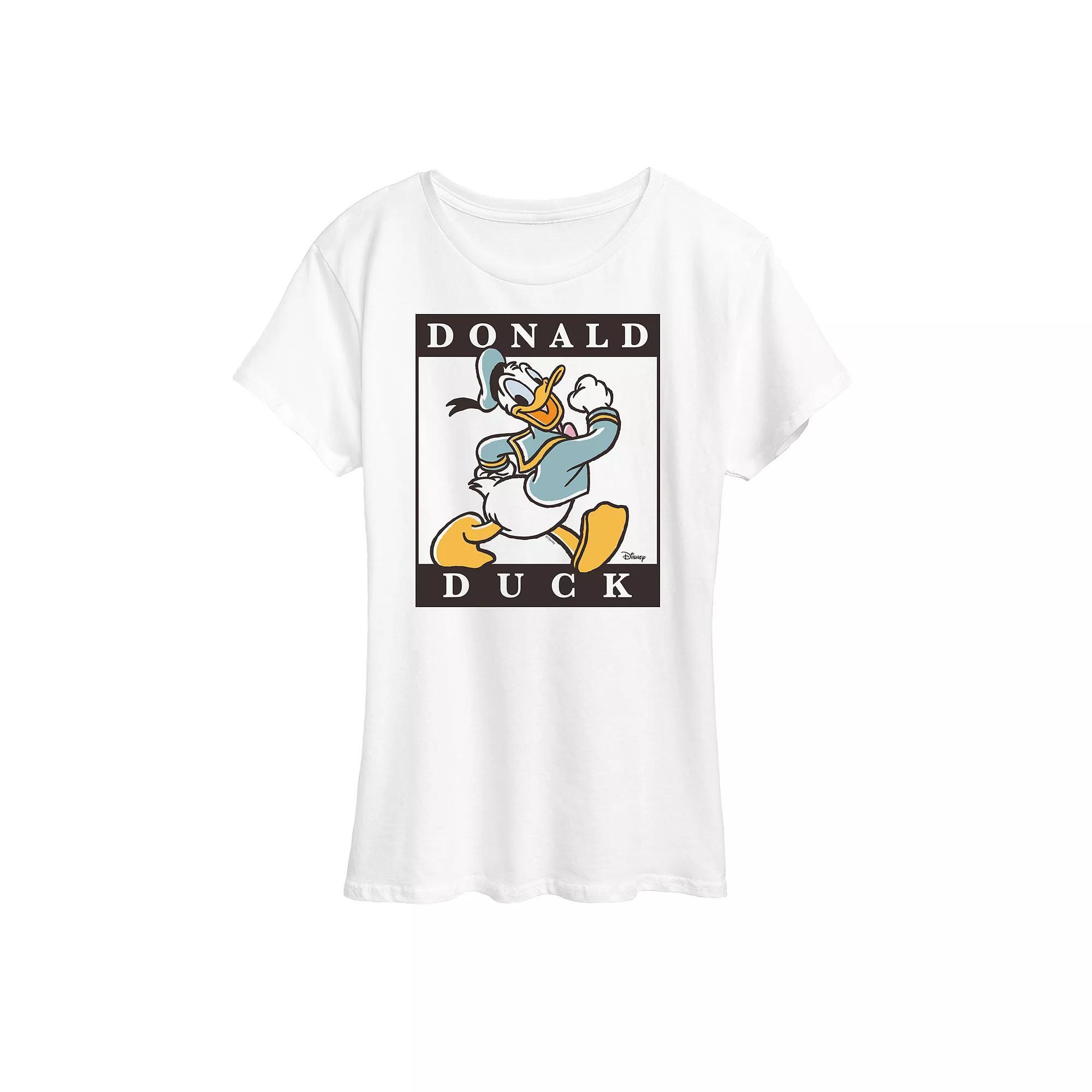 Disneys Donald Duck Womens Type Block Graphic Tee Product Image
