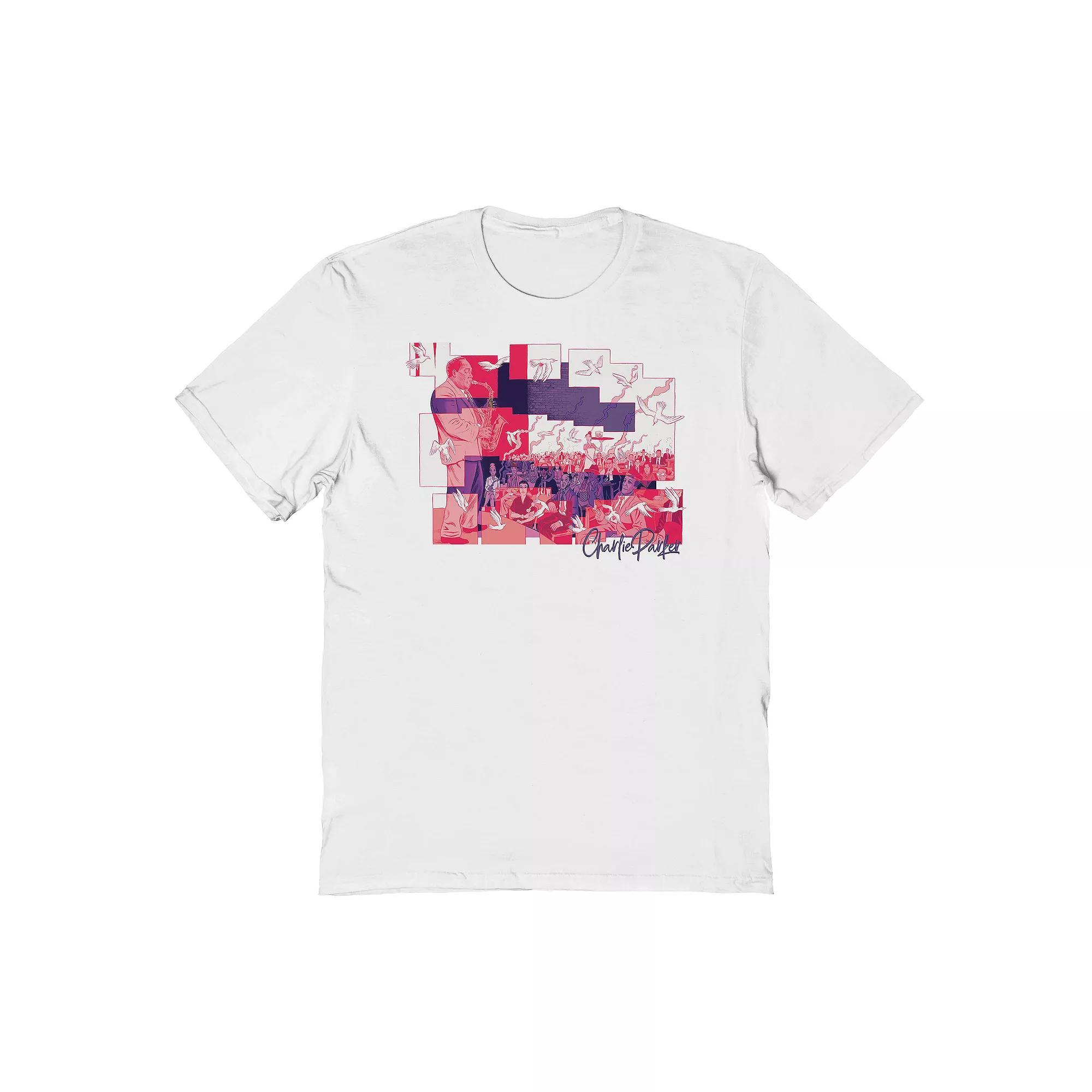 Men's Birds Graphic Tee, Size: Small, White Product Image