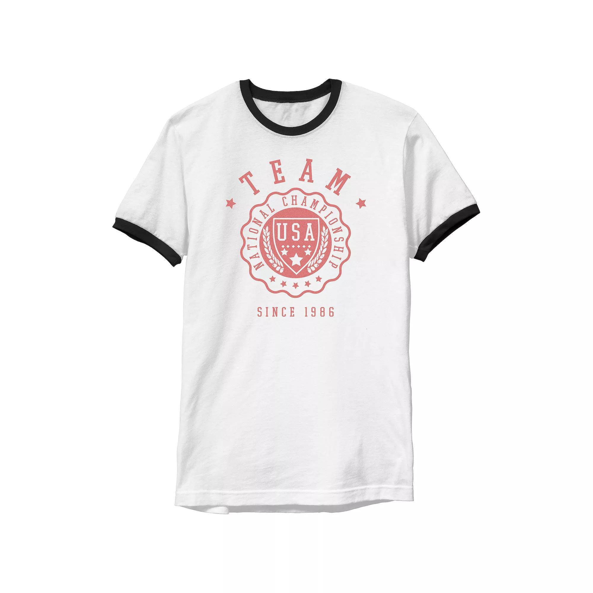 Mens Team USA Since 1986 Ringer Graphic Tee Product Image