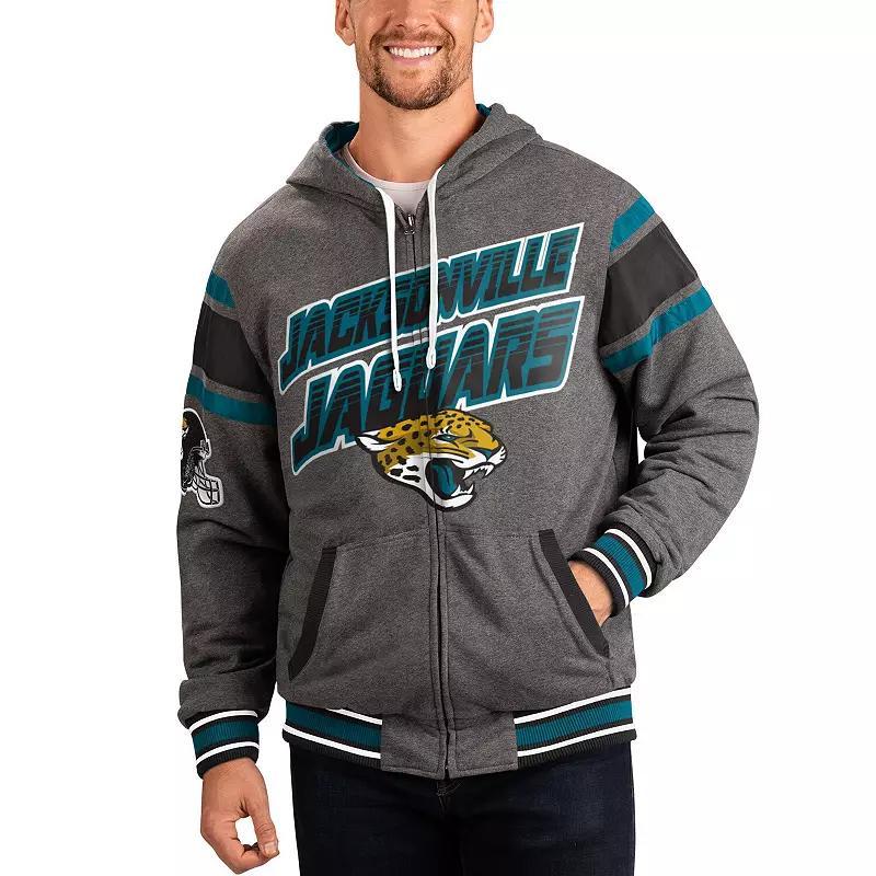 Men's G-III Sports by Carl Banks Brown/Gray Cleveland Browns Extreme Full Back Reversible Hoodie Full-Zip Jacket, Size: Medium Product Image