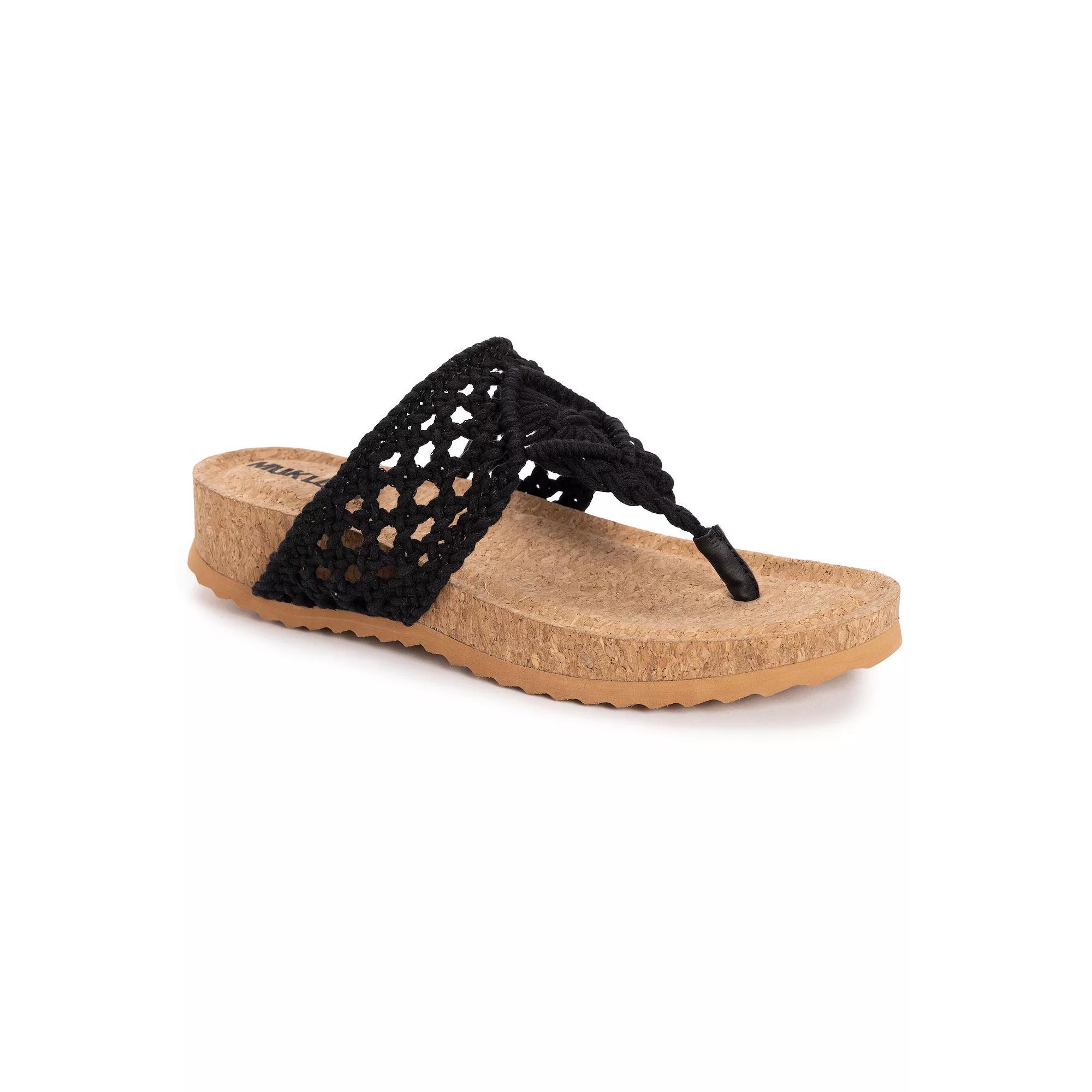 MUK LUKS Women's Pippen Comfortable Sandals, Size: 10, Black Product Image