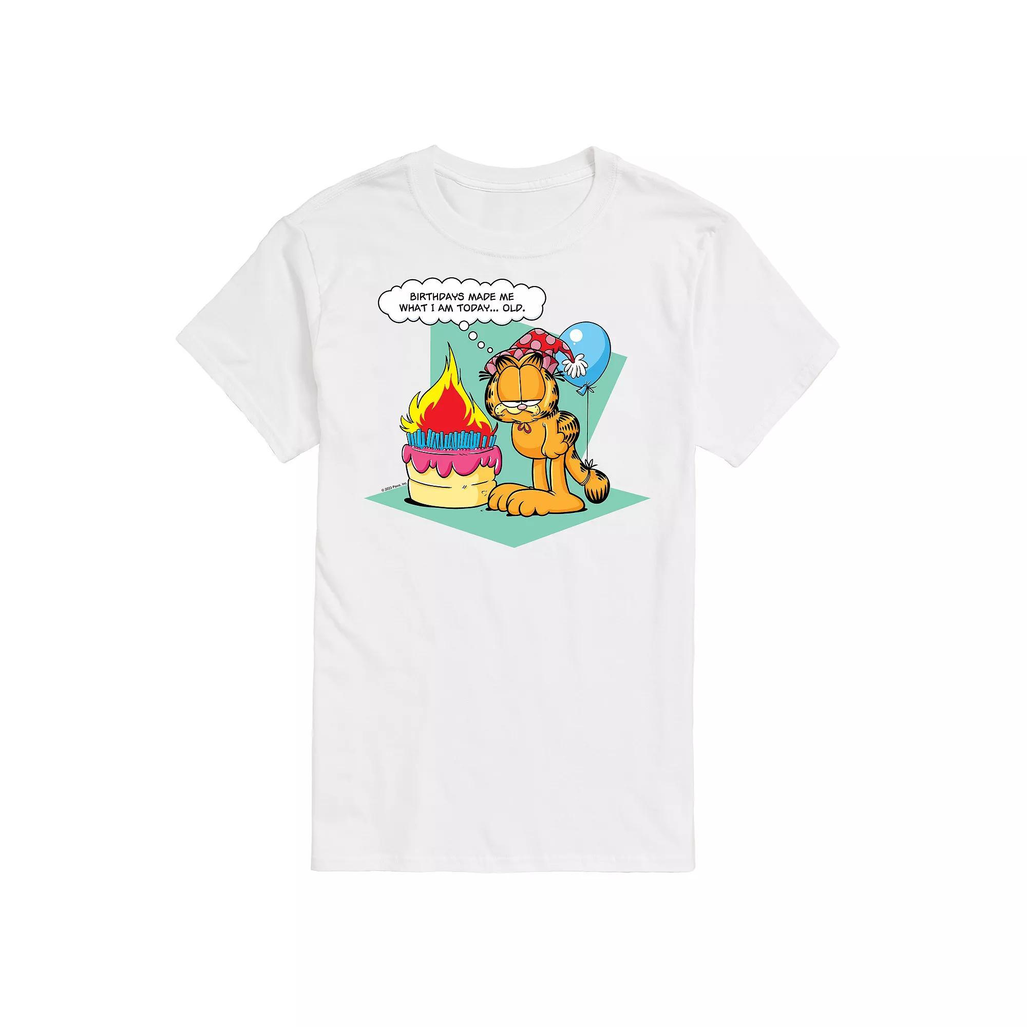 Mens Garfield Birthdays Make Me Old Graphic Tee Product Image