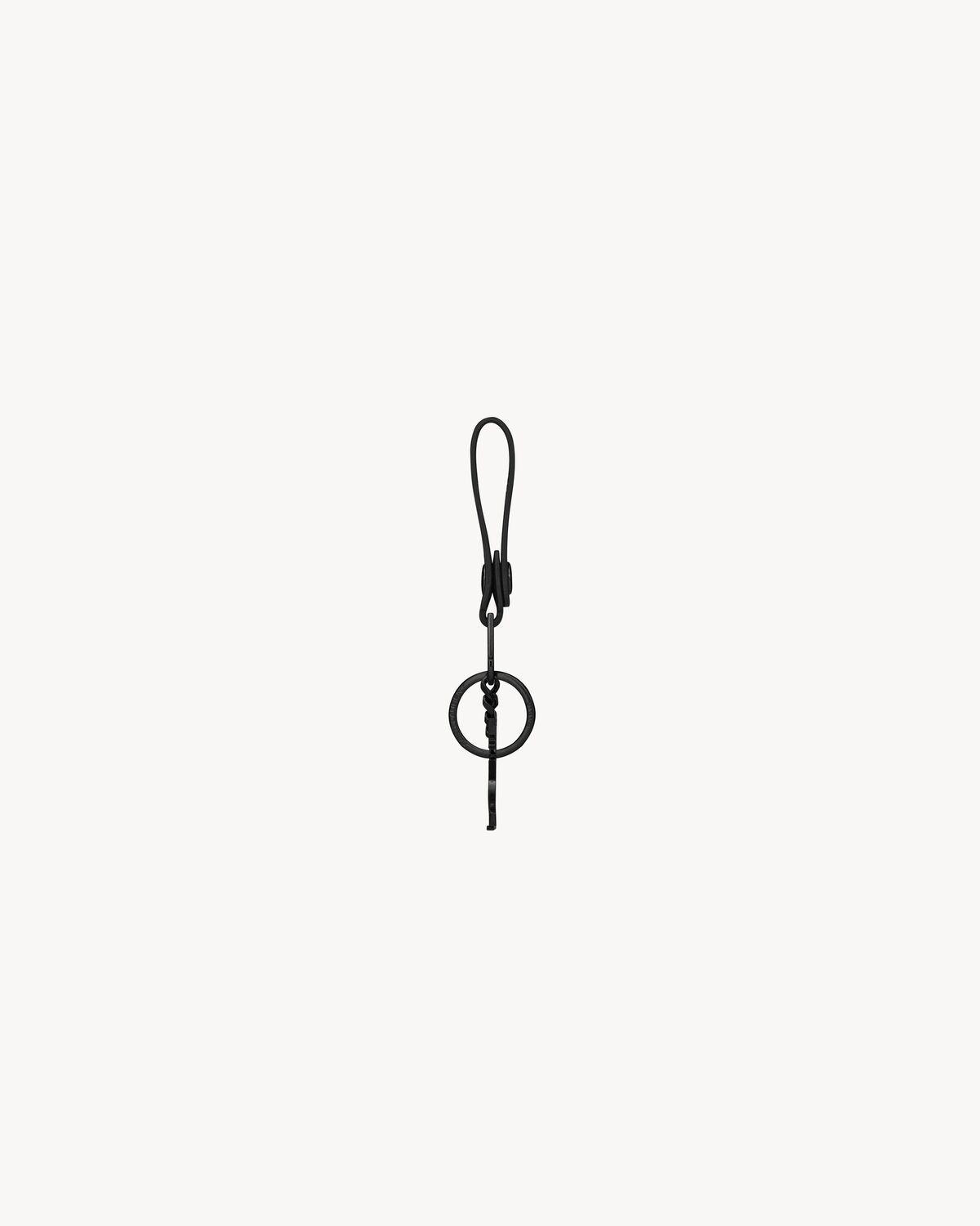 CASSANDRE KEY RING IN GRAIN DE POUDRE LEATHER | Saint Laurent | YSL.com Product Image