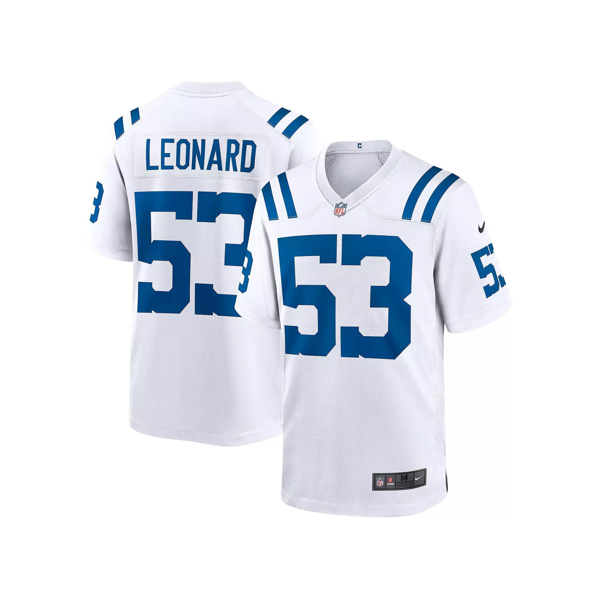 Men's Nike Shaquille Leonard White Indianapolis Colts Game Player Jersey, Size: Medium Product Image