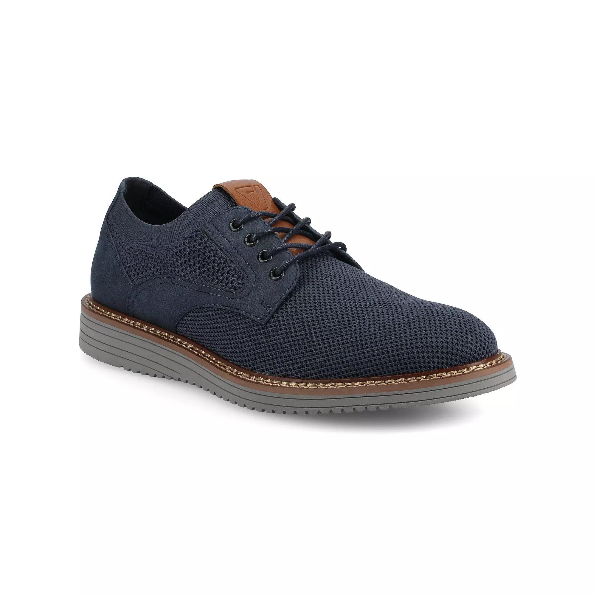 VANCE Merrick Comfort Mens Flexible Casual Knit Hybrid Dress Shoes Blue Product Image