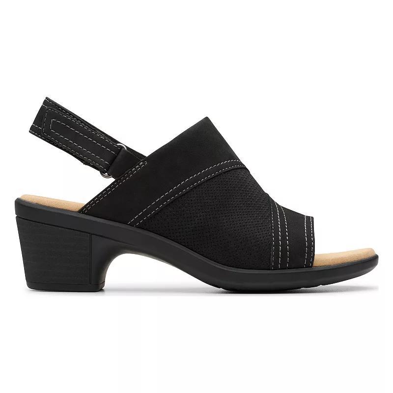 Clarks® Emily2 Mist Women's Slide Sandals, Size: 8.5 Medium, Black Product Image