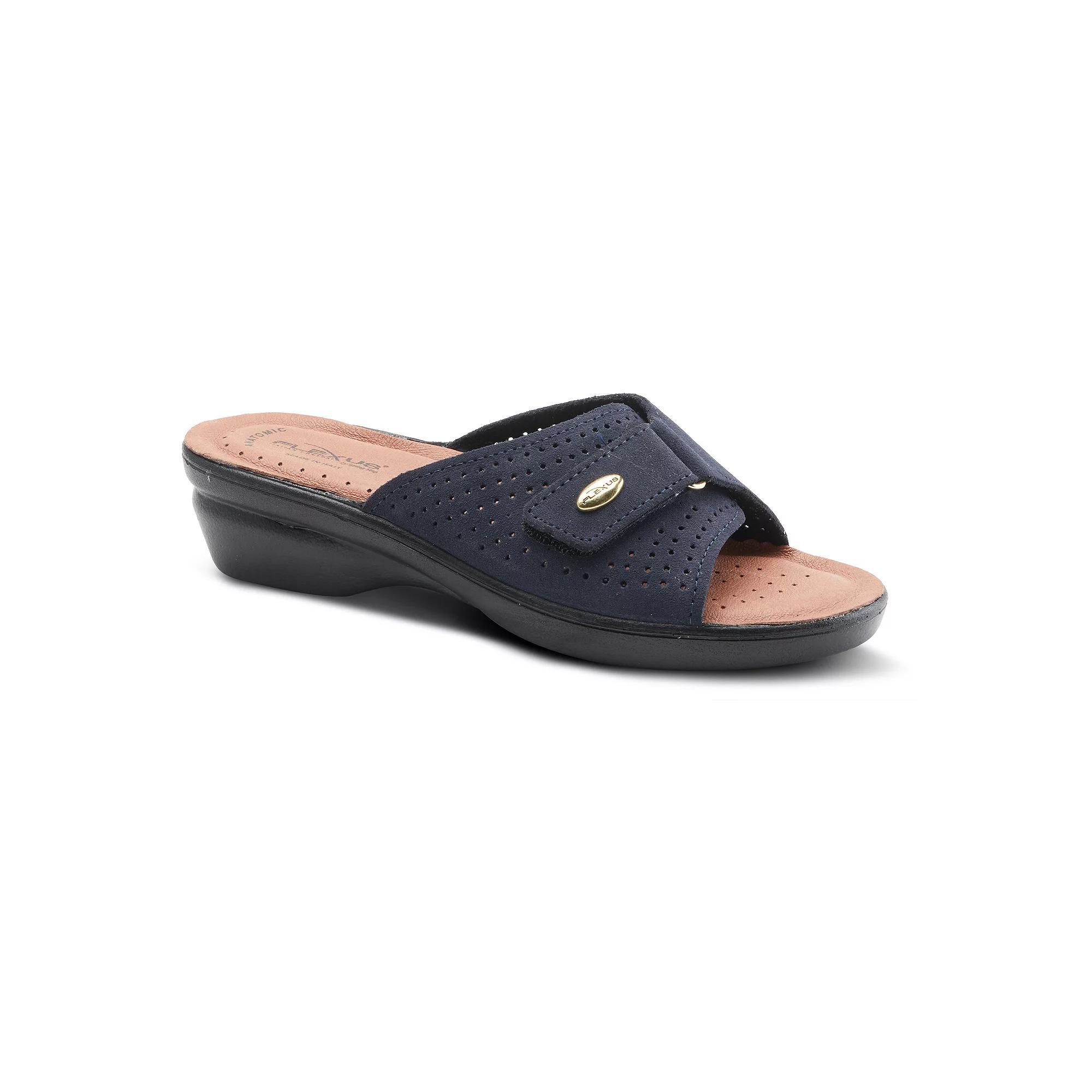 Flexus by Spring Step Kea Women's Suede Slide Sandals, Size: 35, Blue Product Image