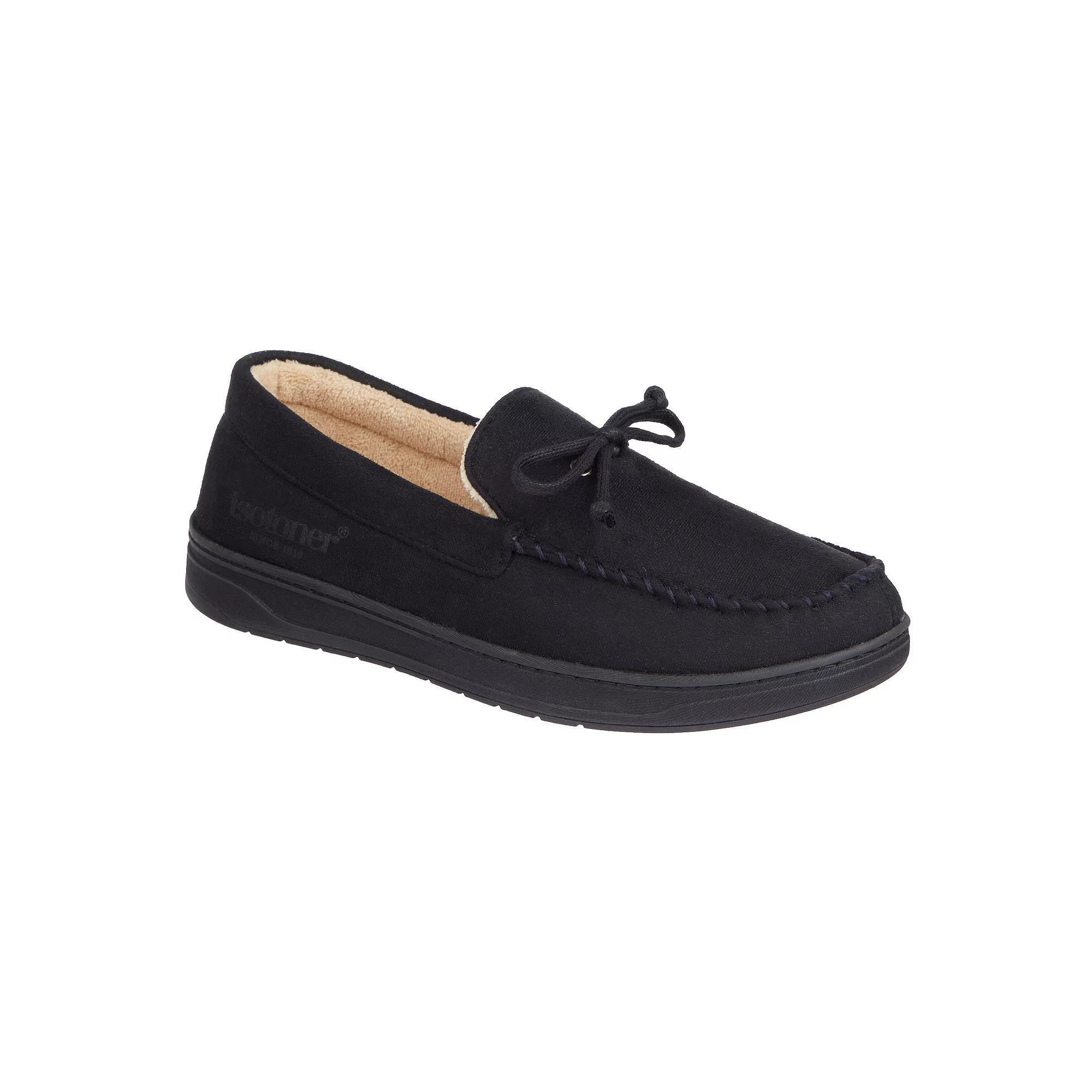 Isotoner Microsuede Boater Mens Moccasin Slippers Product Image