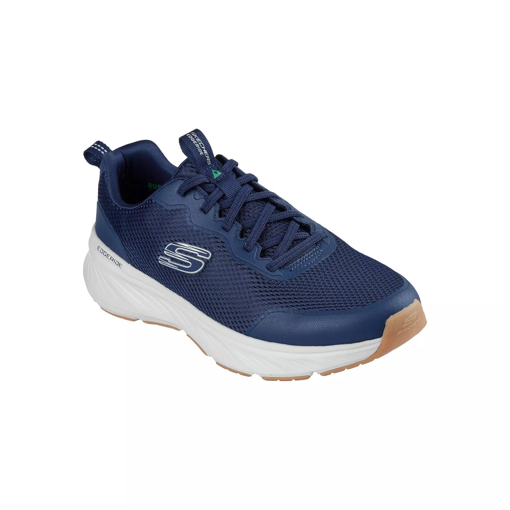 Skechers Edgeride Logo Men's Shoes, Size: 11.5 XW, Navy White Product Image