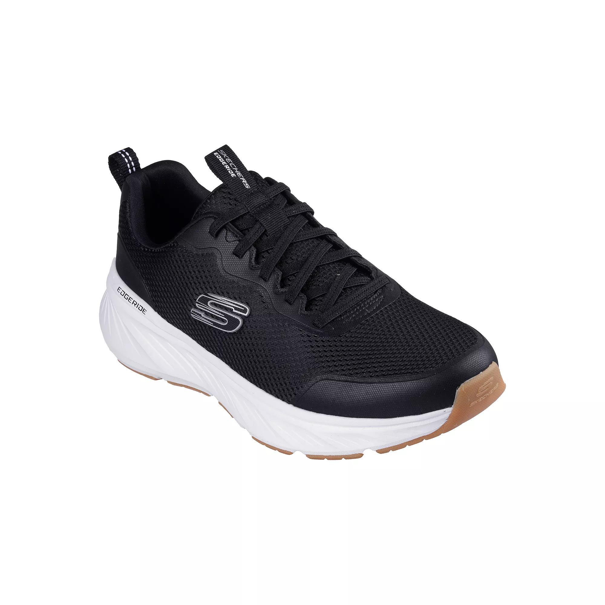 Skechers Edgeride Logo Men's Shoes, Size: 9 XW, Black White Product Image