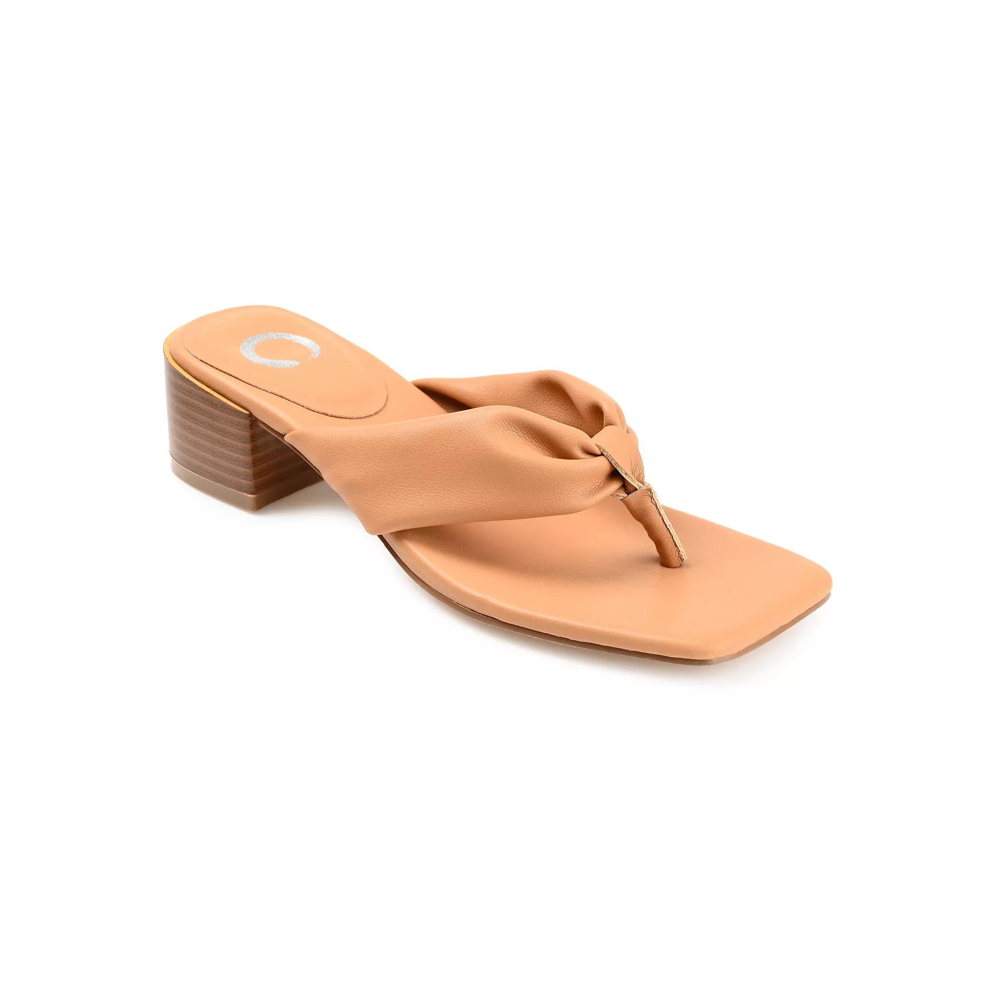 Journee Seelah Womens Heeled Thong Sandals Ivory Product Image
