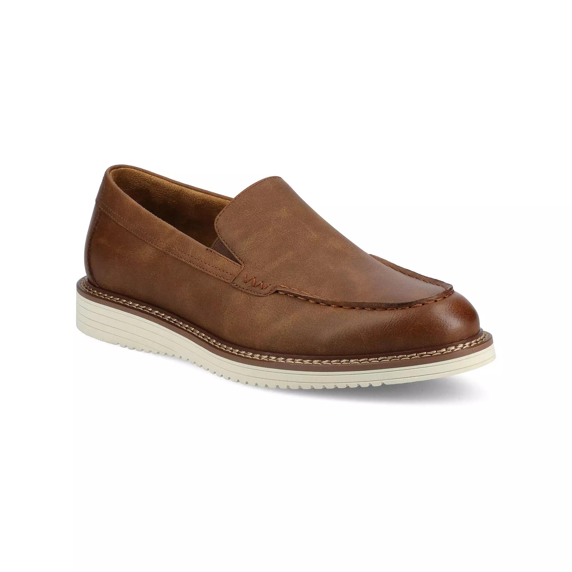 VANCE Oneal Mens Hybrid Casual Flexible Venetian Loafers Brown Product Image