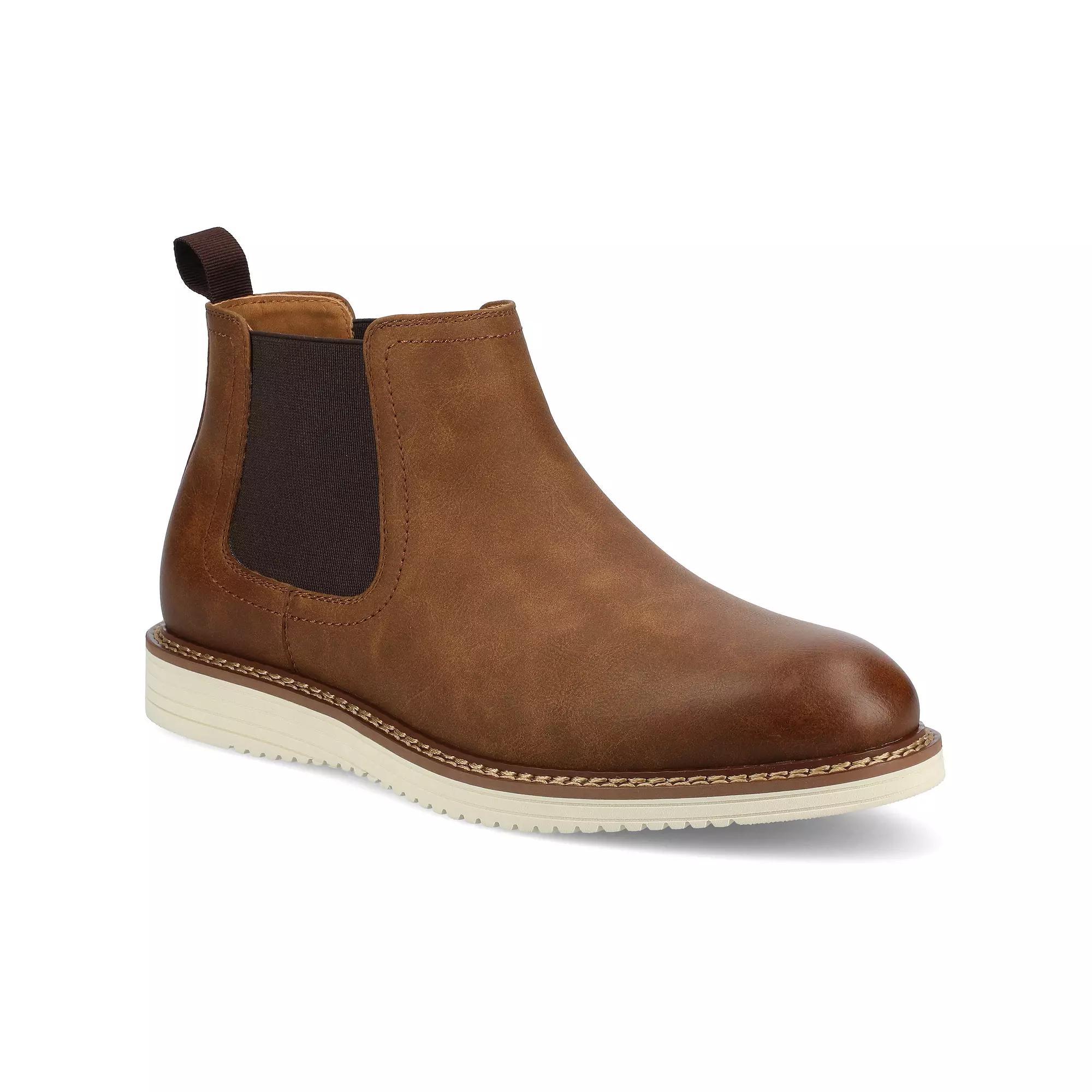 Vance Salter Mens Casual Chelsea Boots Brown Product Image