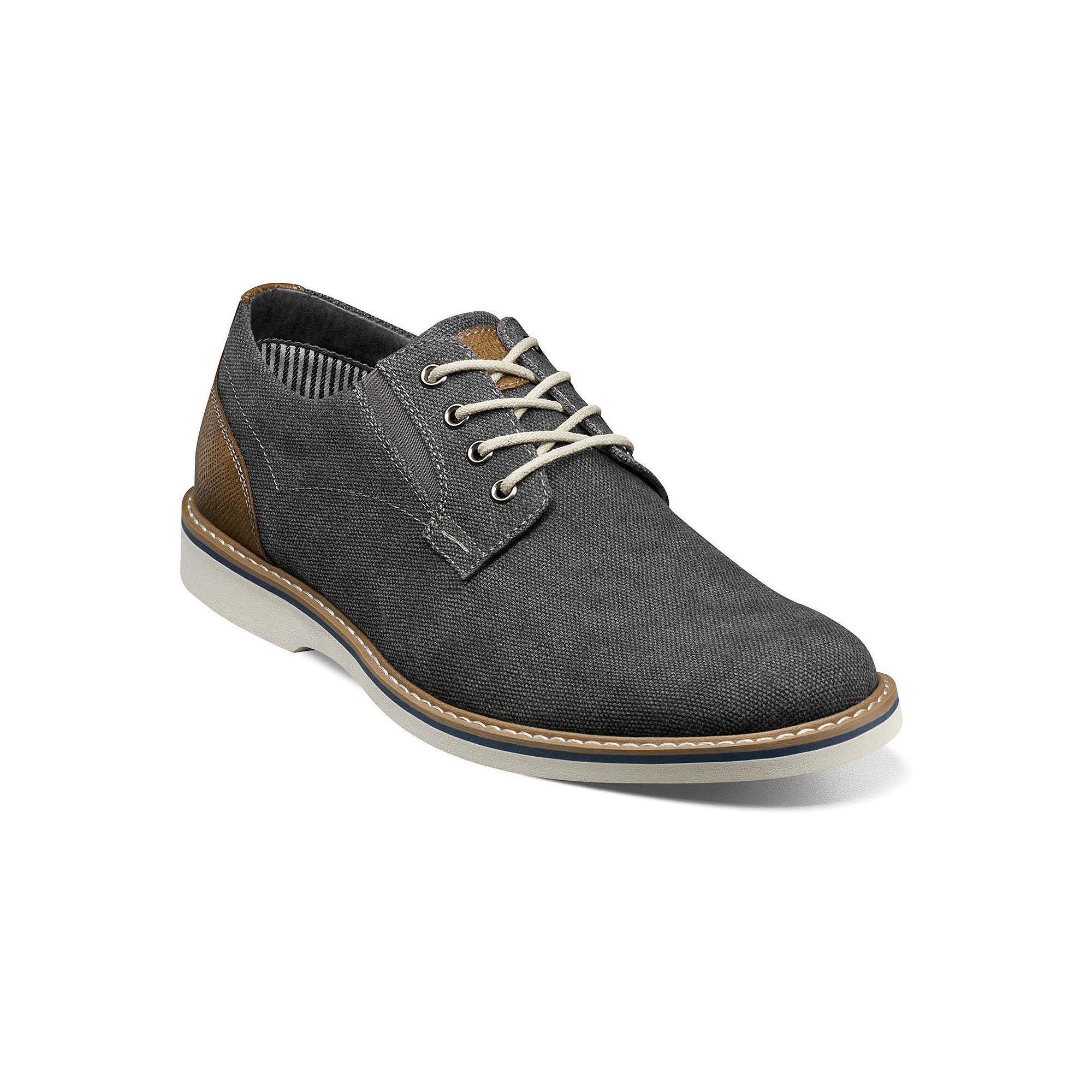 Nunn Bush® Barklay Men's Canvas Oxford Shoes, Size: 14, Grey Light Blue Product Image