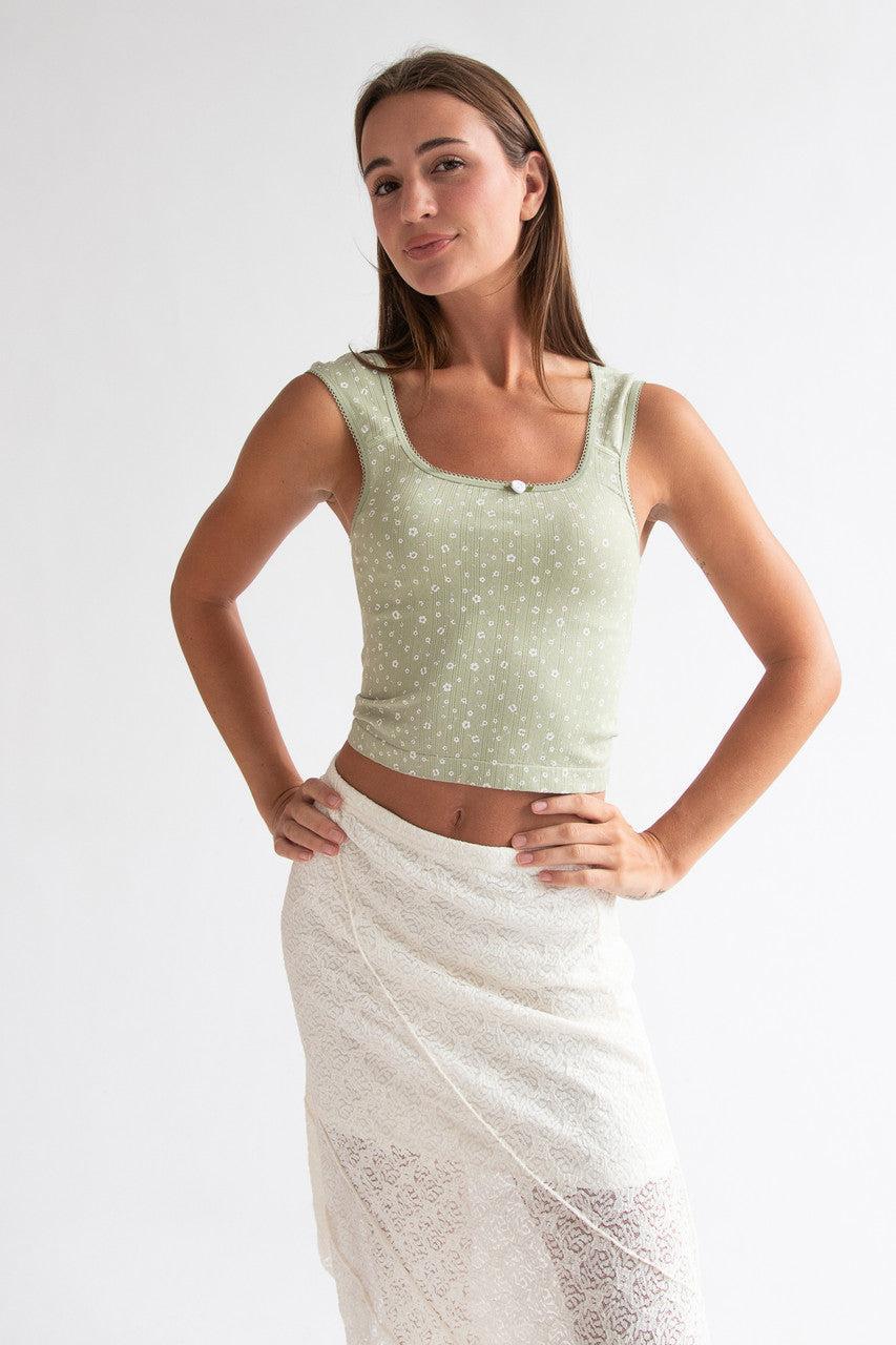 Ditsy Floral Seamless Tank Top Product Image
