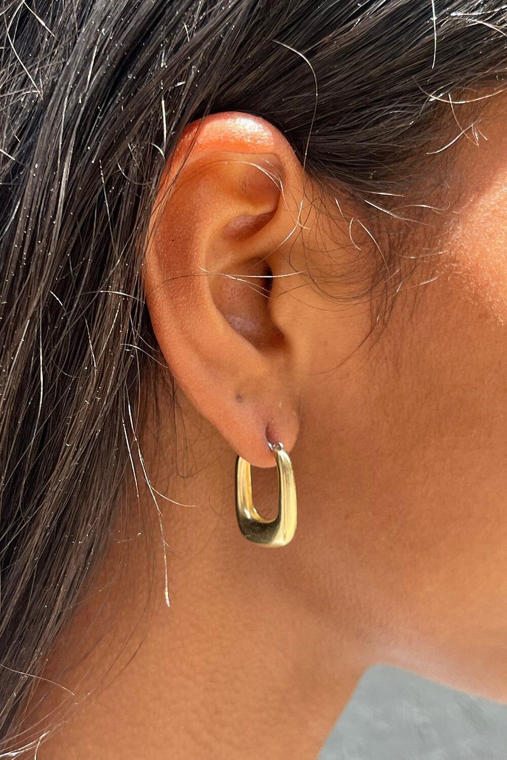 Rectangle Hoop Earrings Product Image