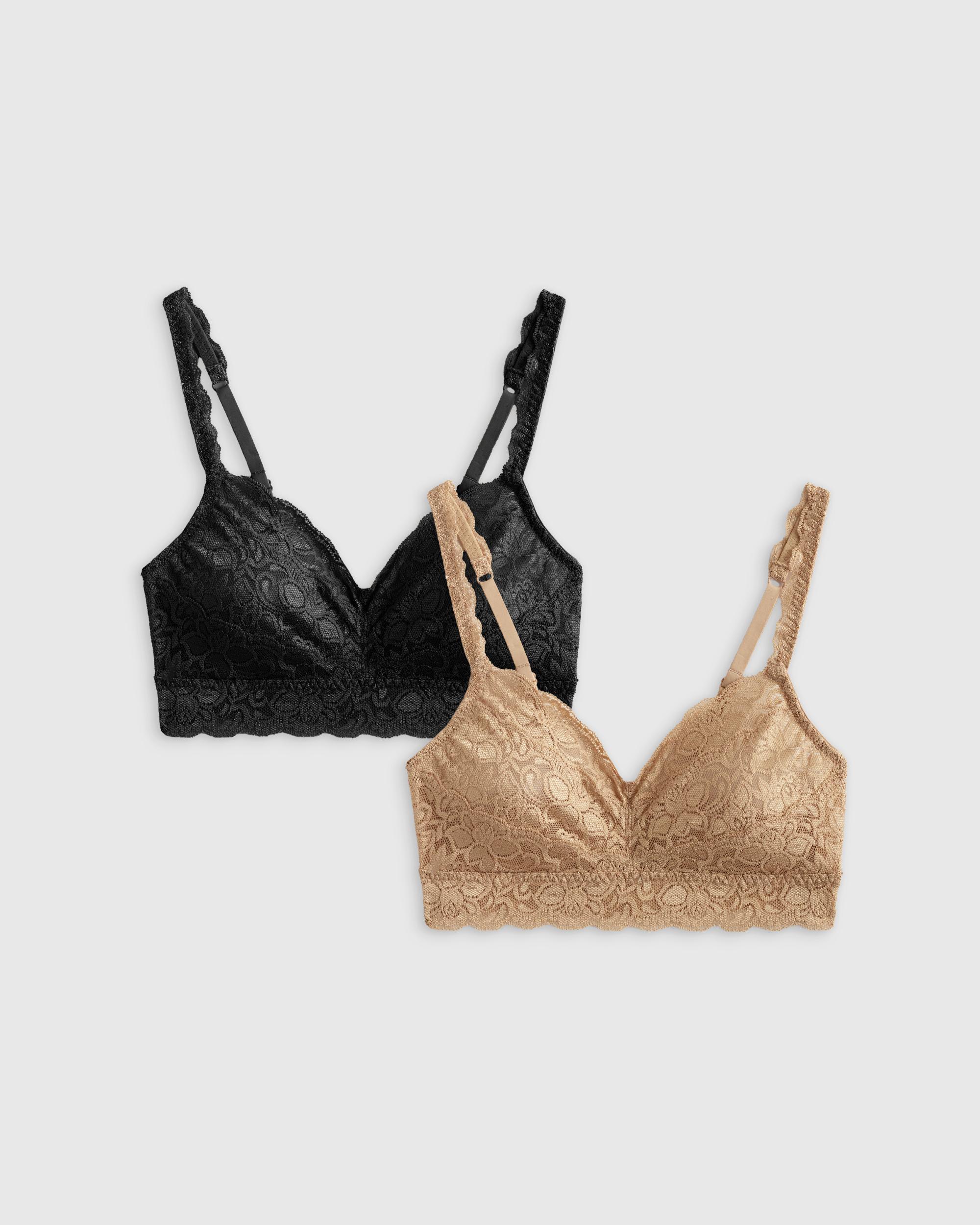 Quince | Women's Stretch Lace Sweetheart Bralette Nylon/Spandex Product Image