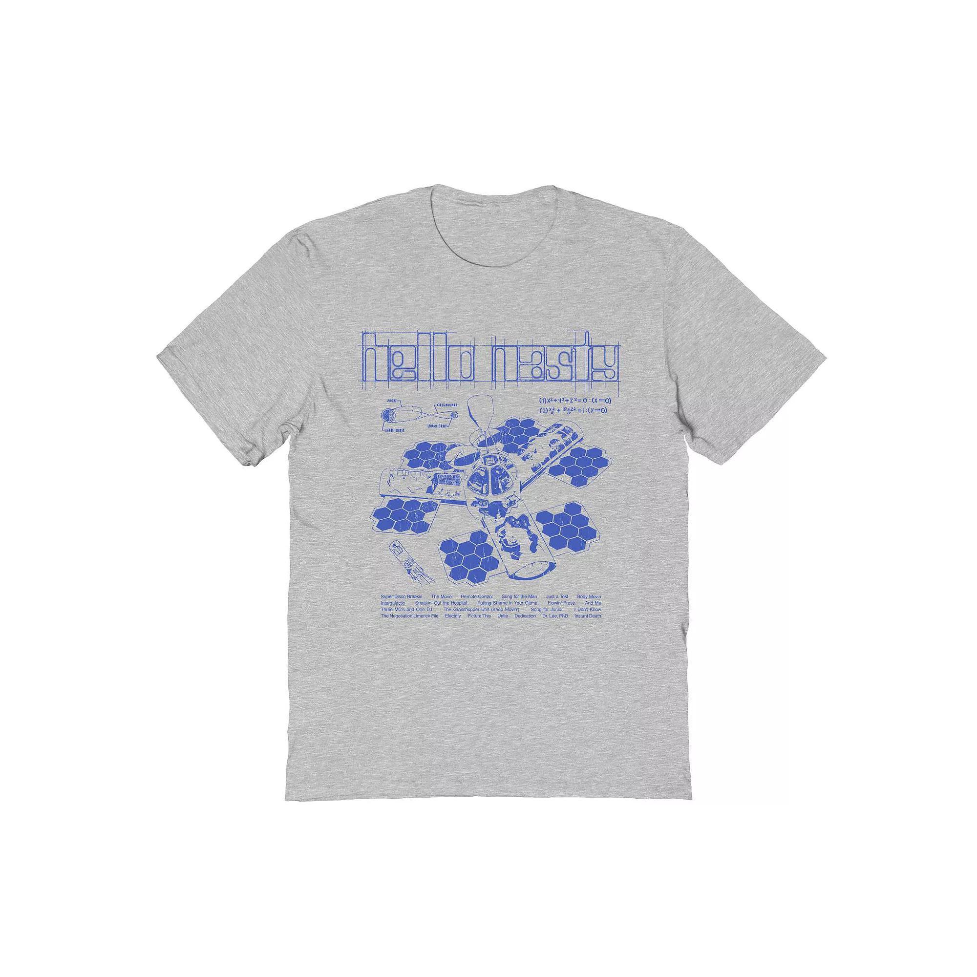 Men's Beastie Boys Hello Nasty Satellite Graphic Tee, Size: XL, Sport Gray Product Image