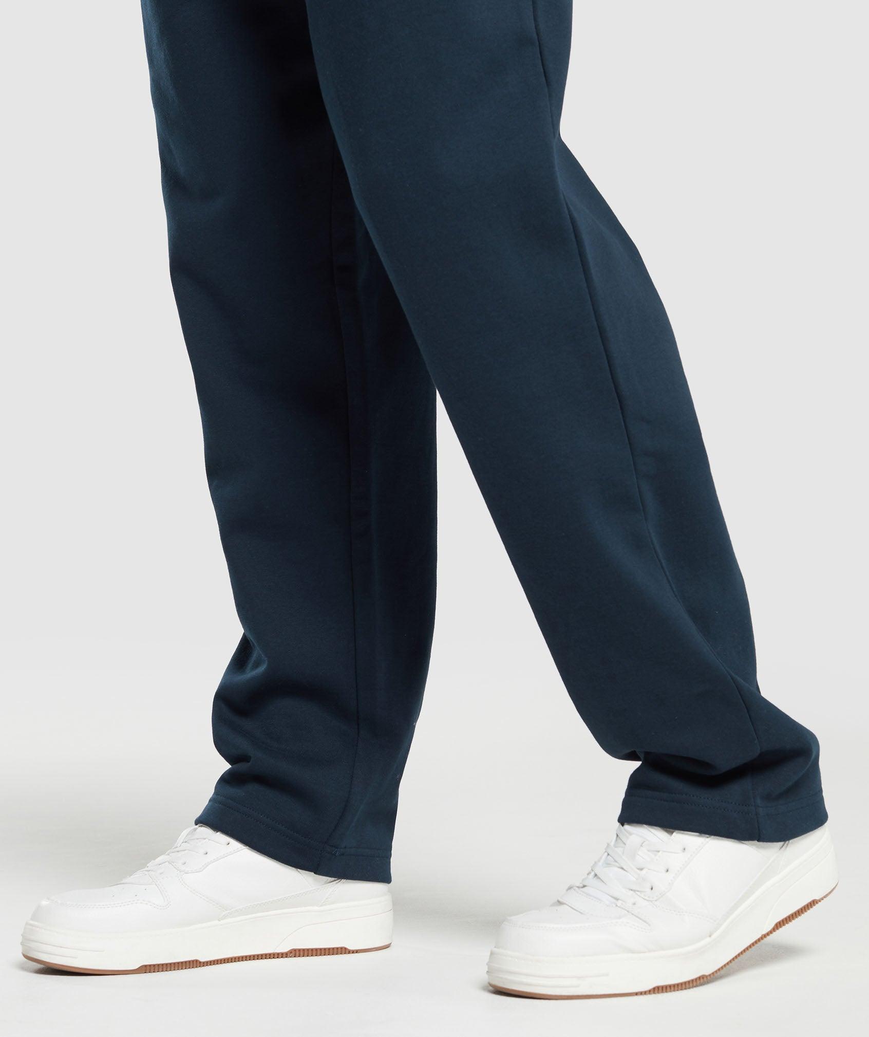 Gymshark Crest Straight Leg Joggers - Navy Male Product Image