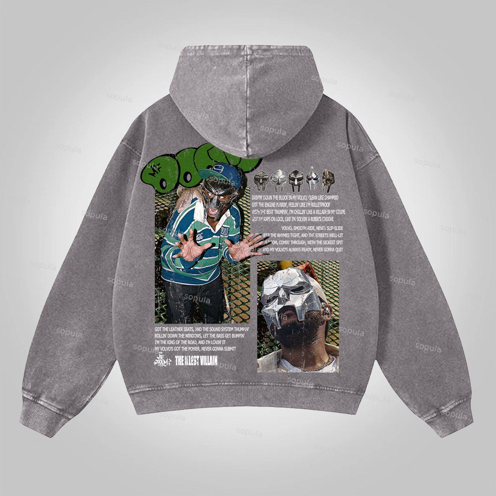 Sopula Virgin Mary Praying Faith Graphic Washed Hoodies Product Image