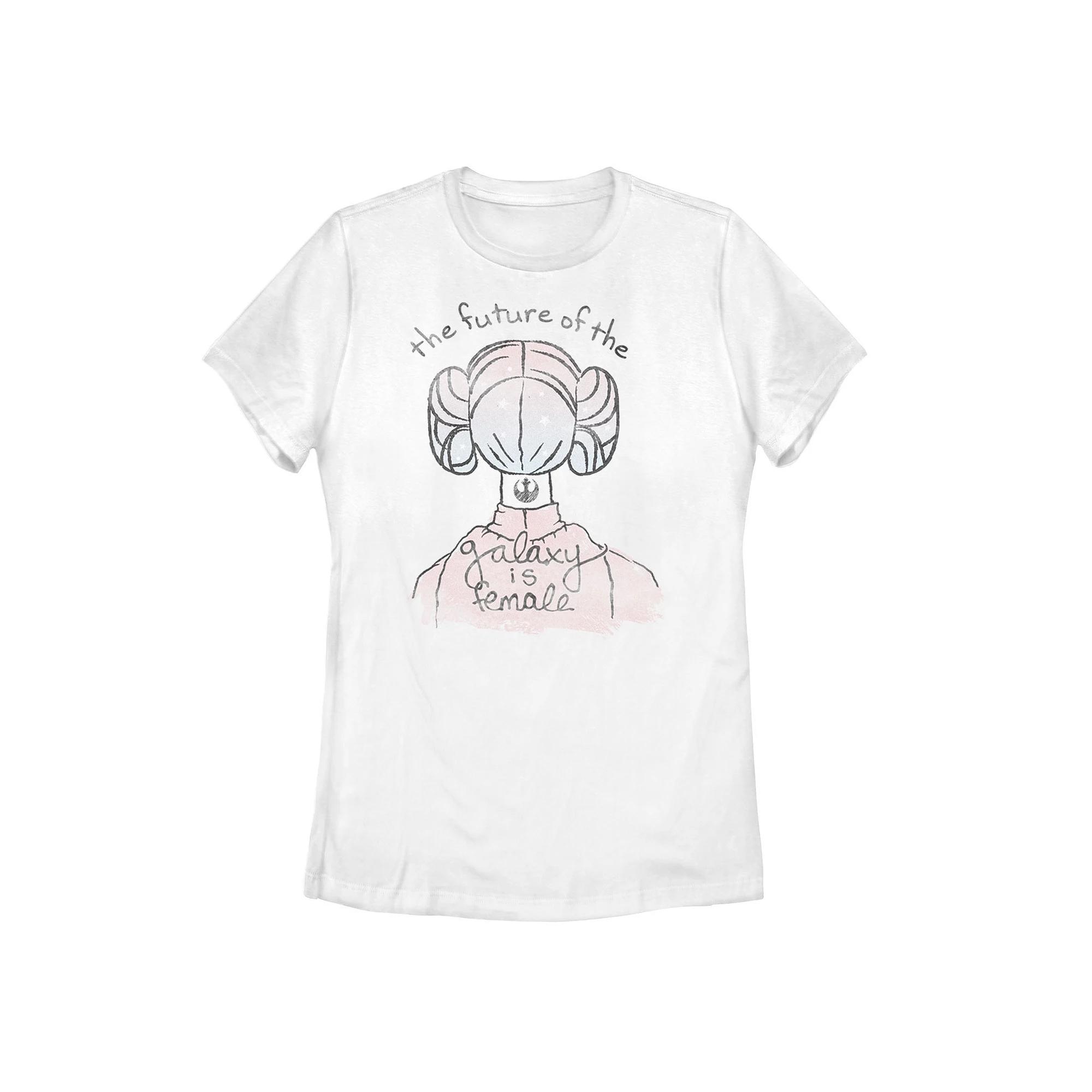 Juniors' Star Wars The Future Of The Galaxy Is Female Portrait Tee, Girl's, Size: Large, White Product Image