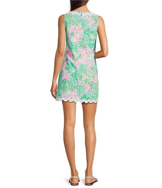 Lilly Pulitzer Romey Multi Plumes In Bloom Print Split V-Neck Sleeveless Ric Rac Shift Romper Product Image