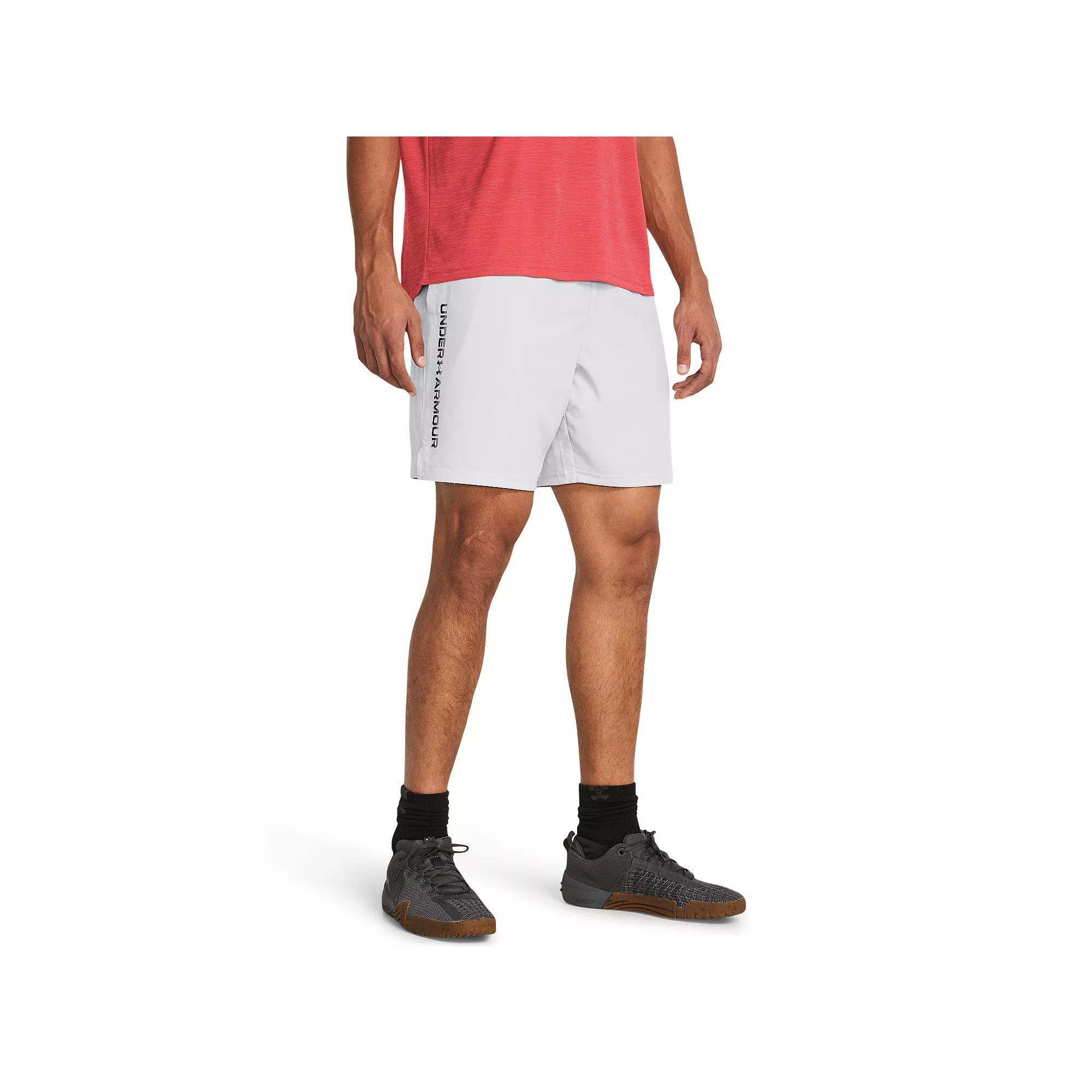 Big & Tall Under Armour Woven Wordmark Shorts, Men's, Size: XL Tall, Castlerock Product Image