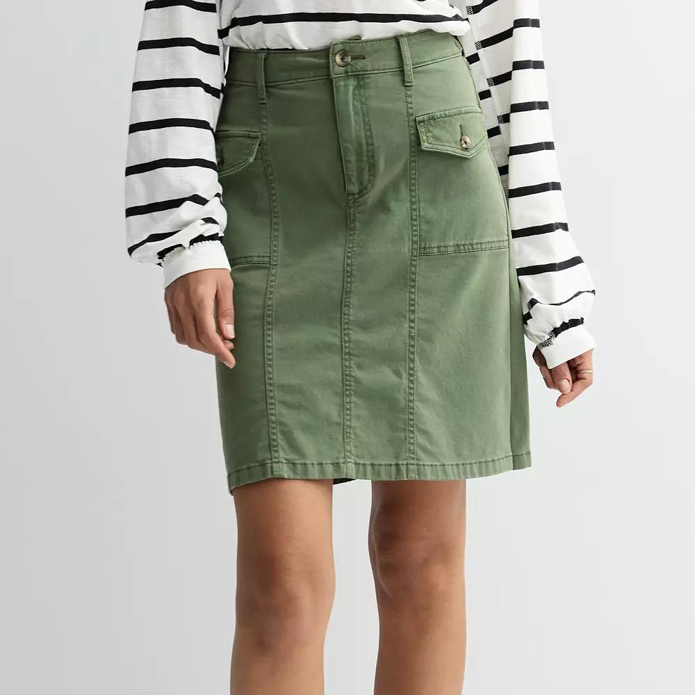Women's Sonoma Goods For Life Utility Skirt, Size: 14, Manolo Green Product Image