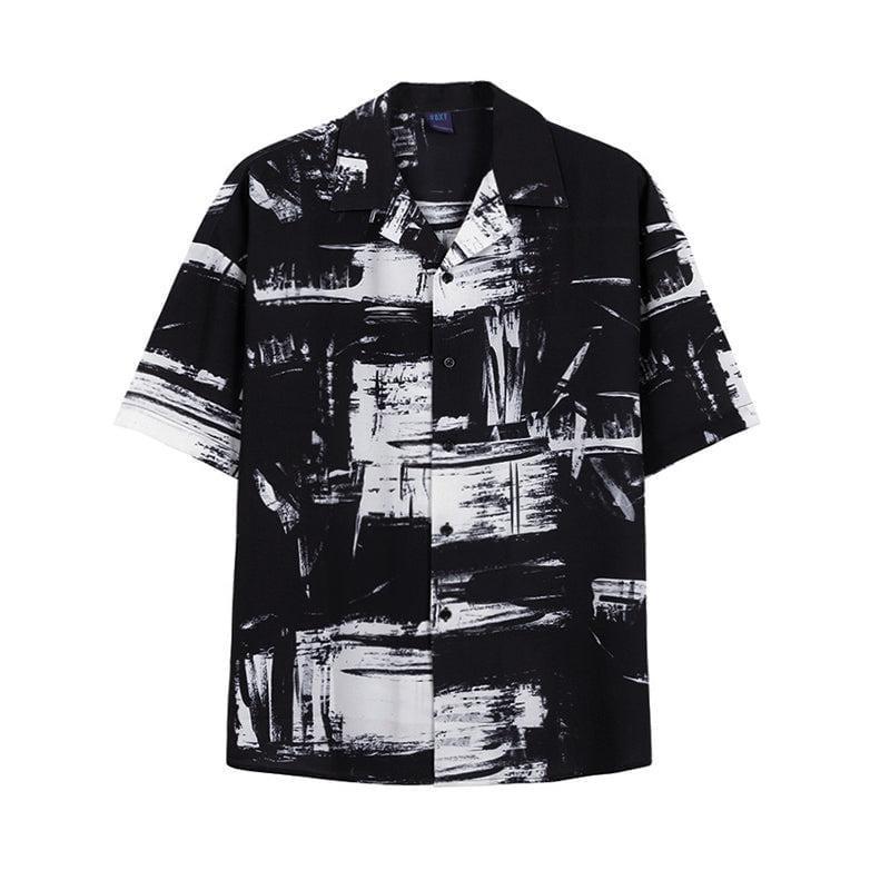 RT No. 2806 LOOSE GRAFFITI STYLE COLLAR SHIRT Product Image
